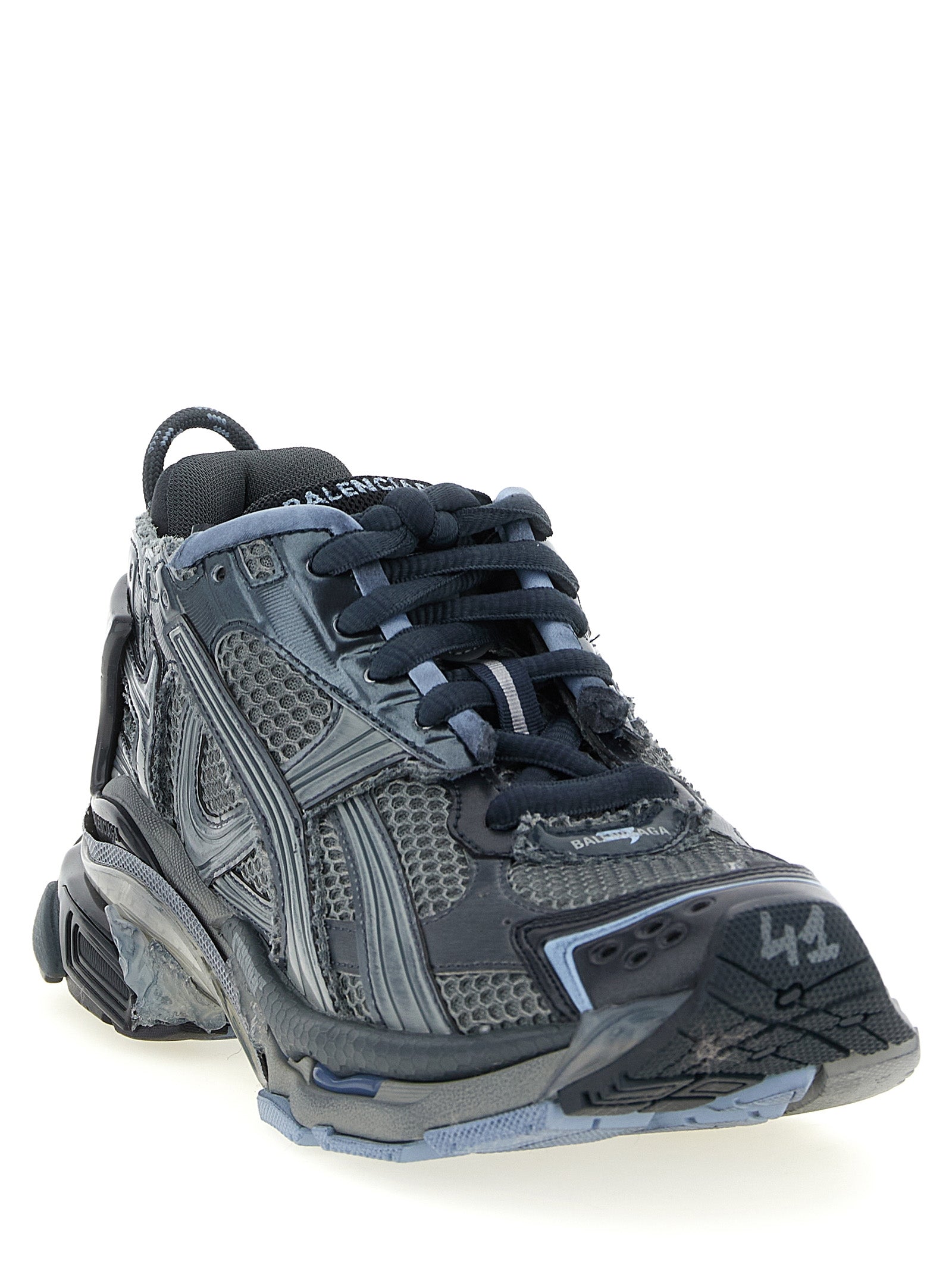 Balenciaga Gray Runner Synthetic Sneakers