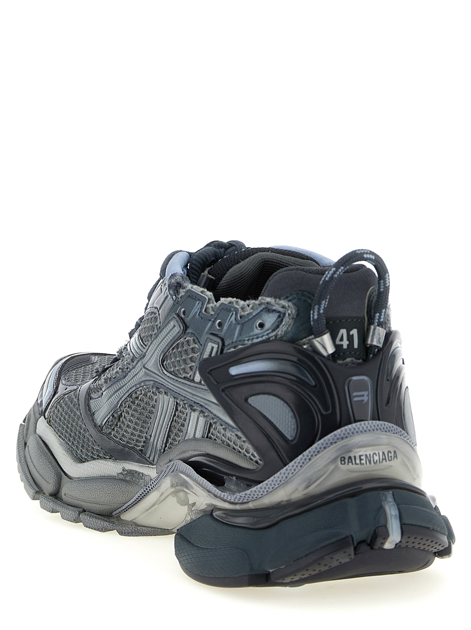 Balenciaga Gray Runner Synthetic Sneakers