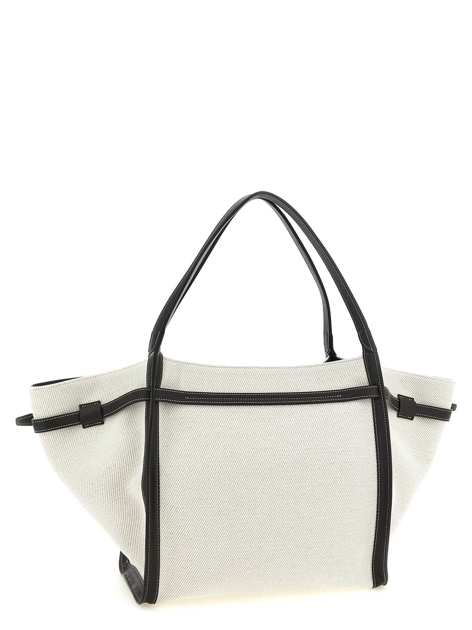 Tod’s Multicolor Tim Medium Linen Calf Leather Tote Bag