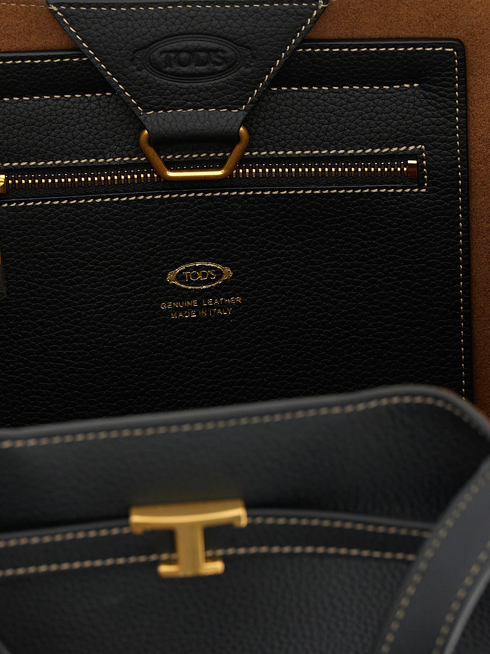Tod’s Black Tim Small Tote Calf Leather