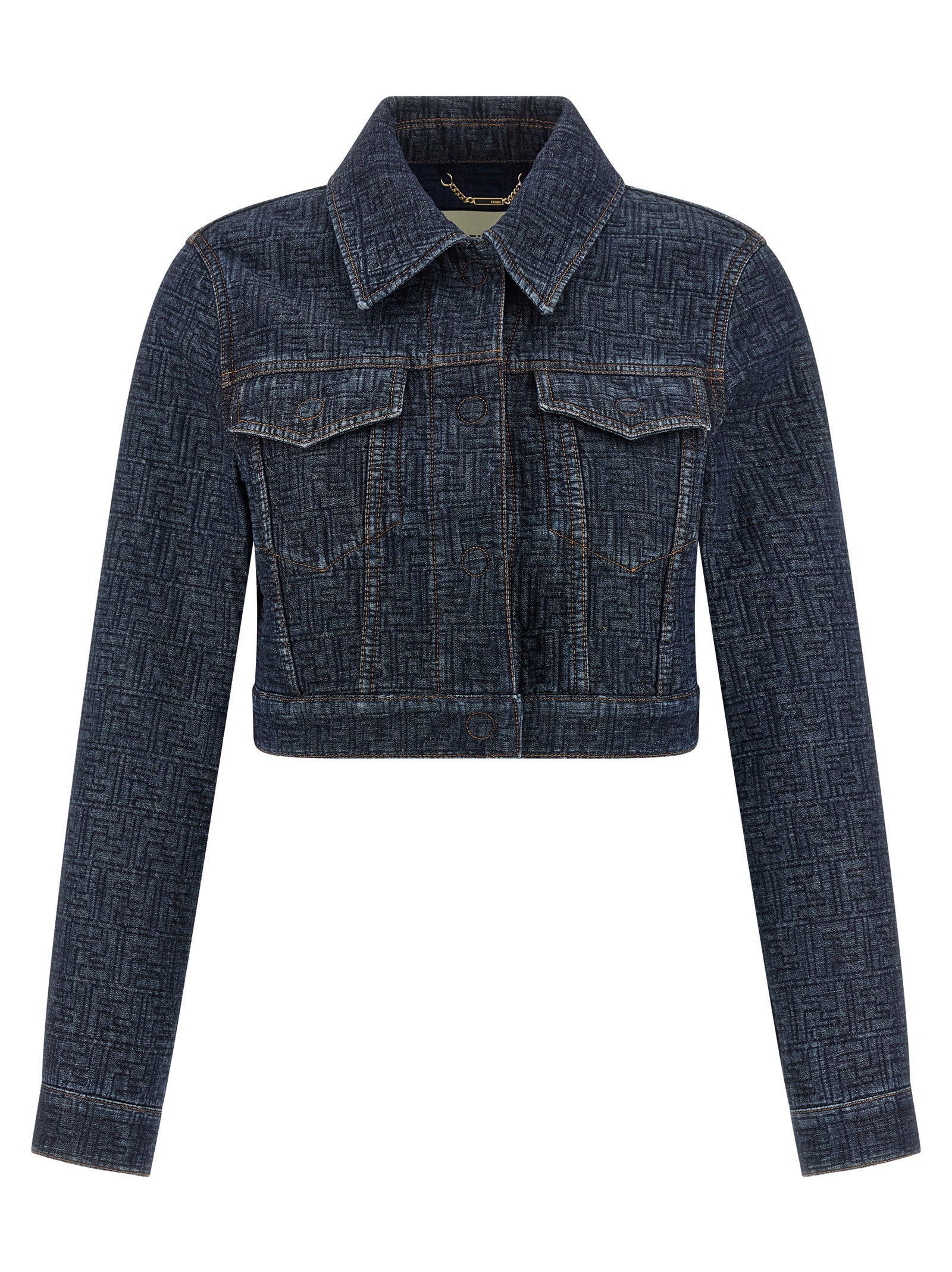 Fendi Blue Denim Cotton Jacket