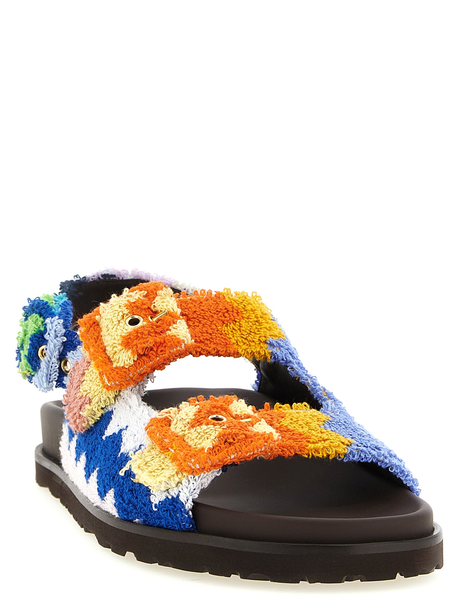 Missoni Multicolor Mia Leather Flat Sandals