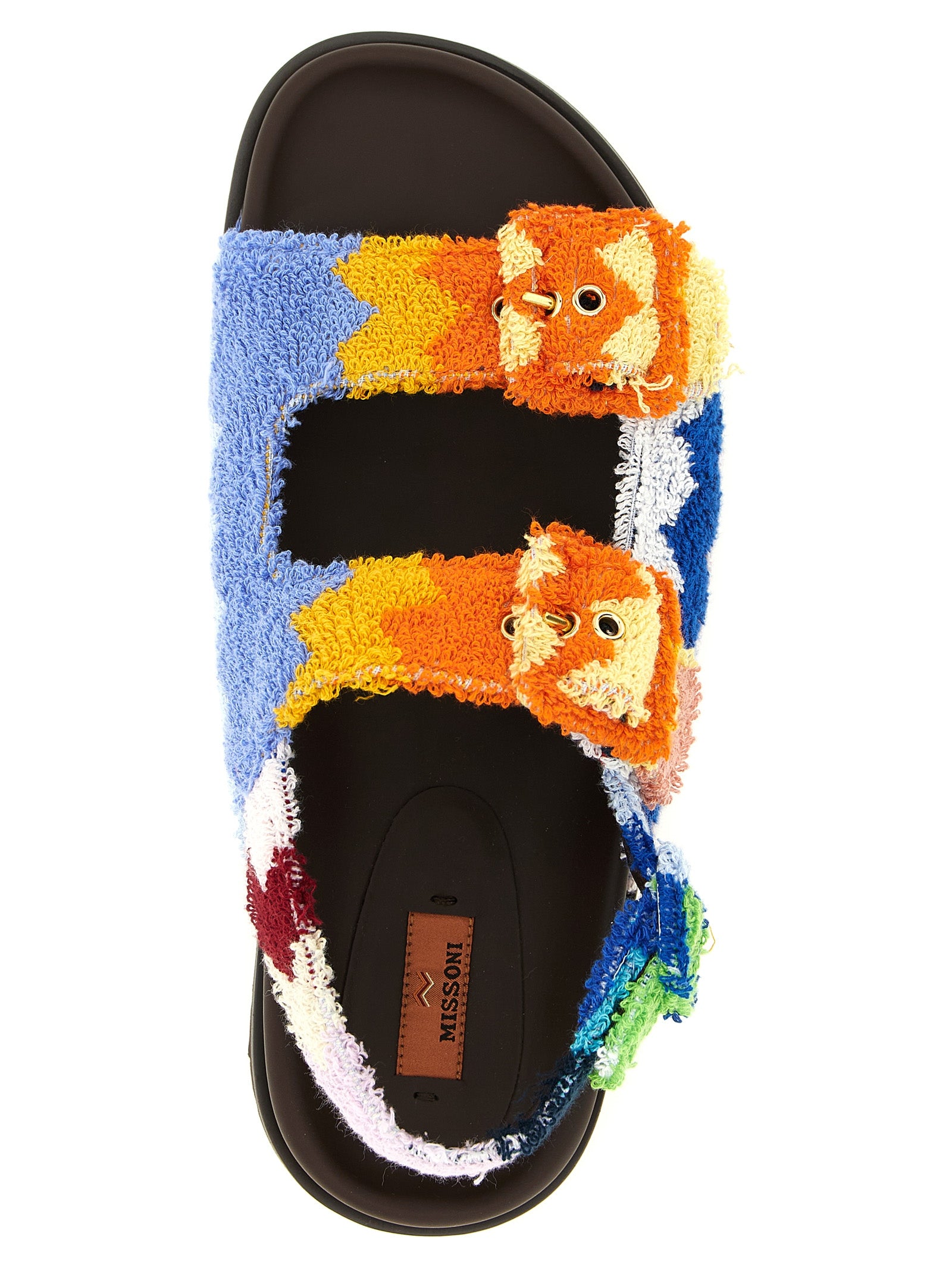 Missoni Multicolor Mia Leather Flat Sandals