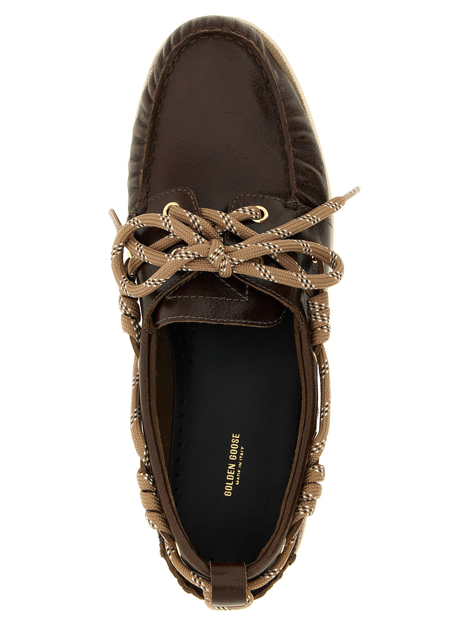 Golden Goose Brown Leather Slip-On Loafers