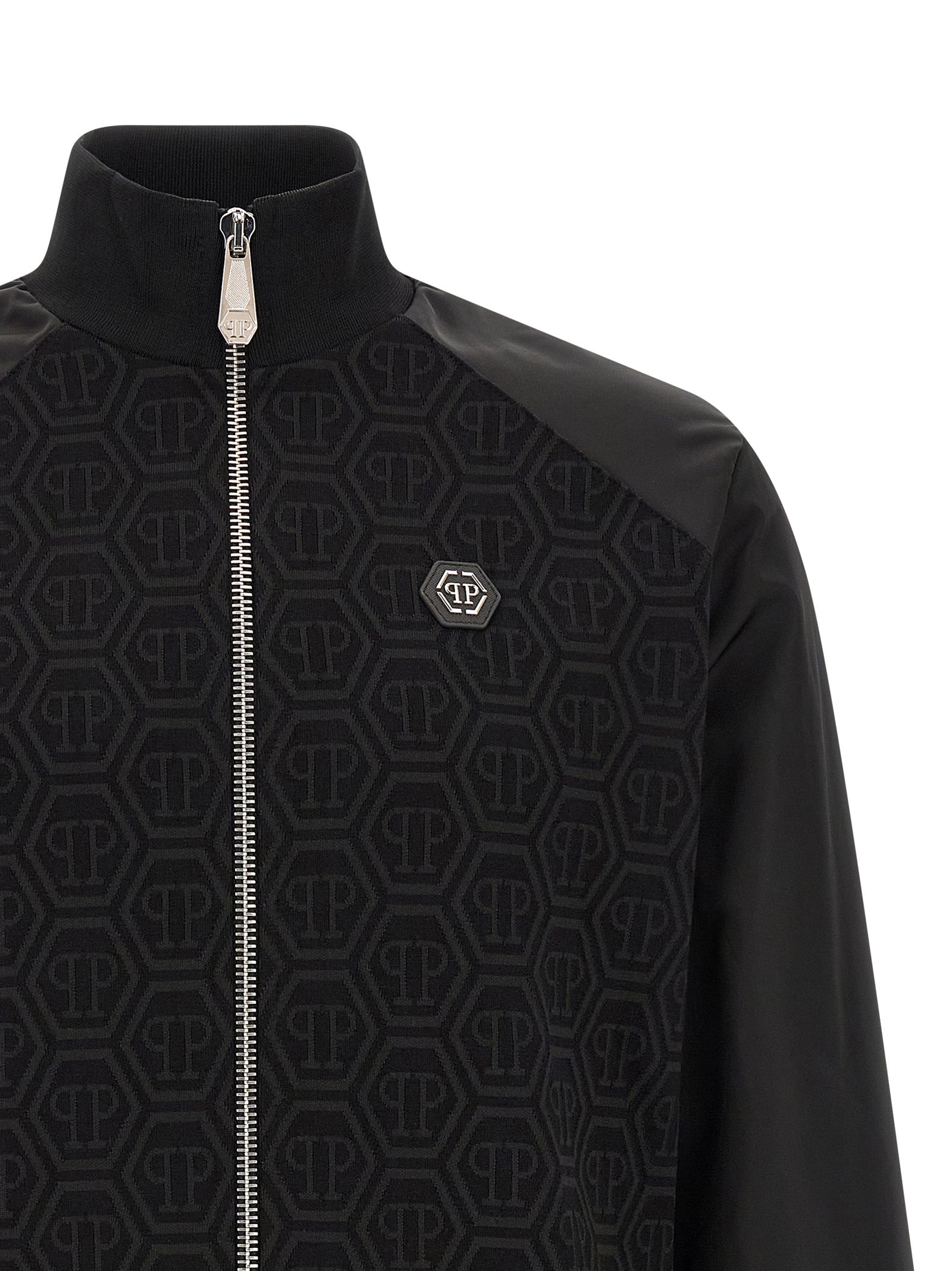 Philipp Plein Sweat-shirt en coton noir