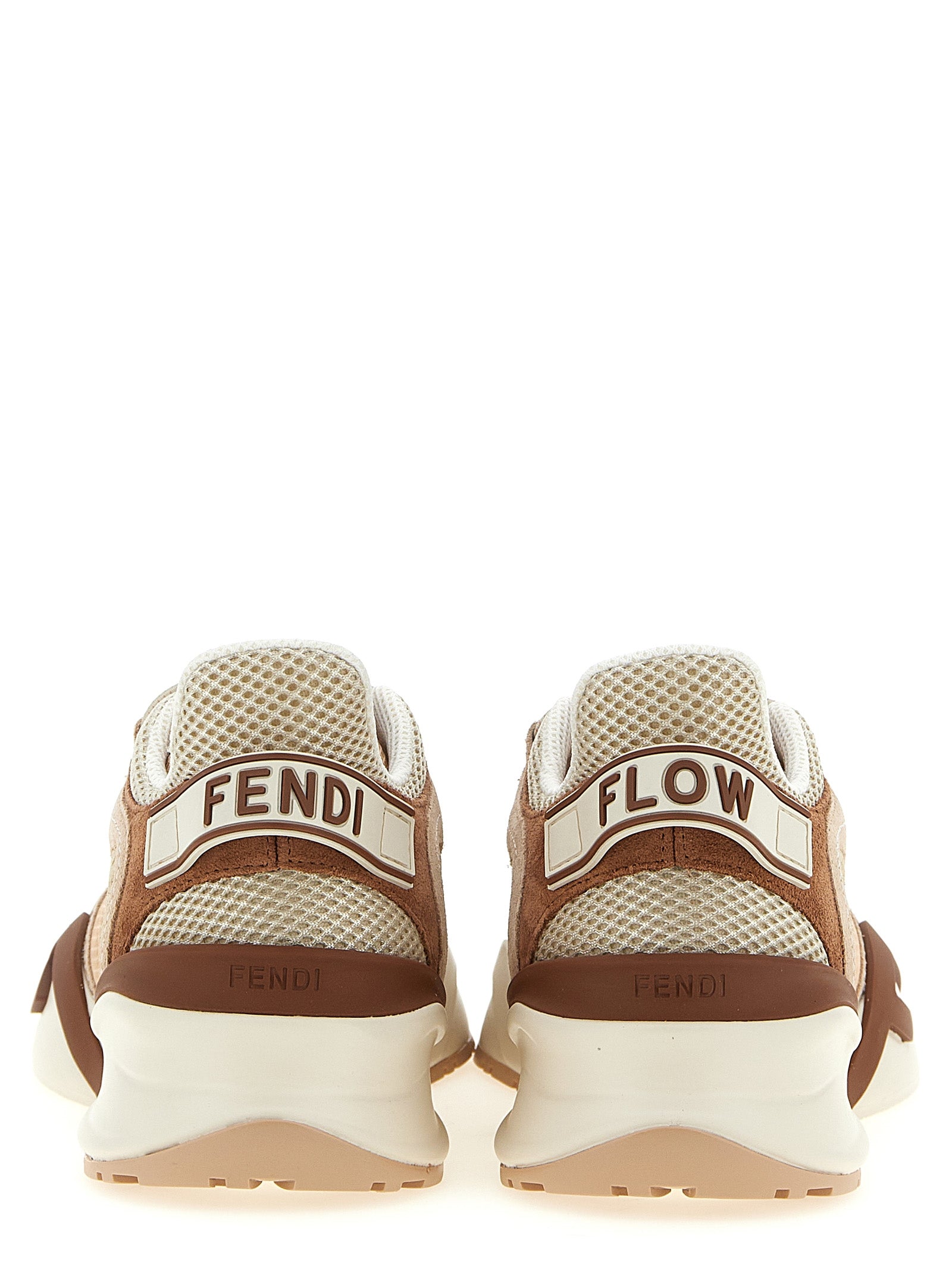 Fendi Pink Fendi Flow Nylon Suede Sneakers
