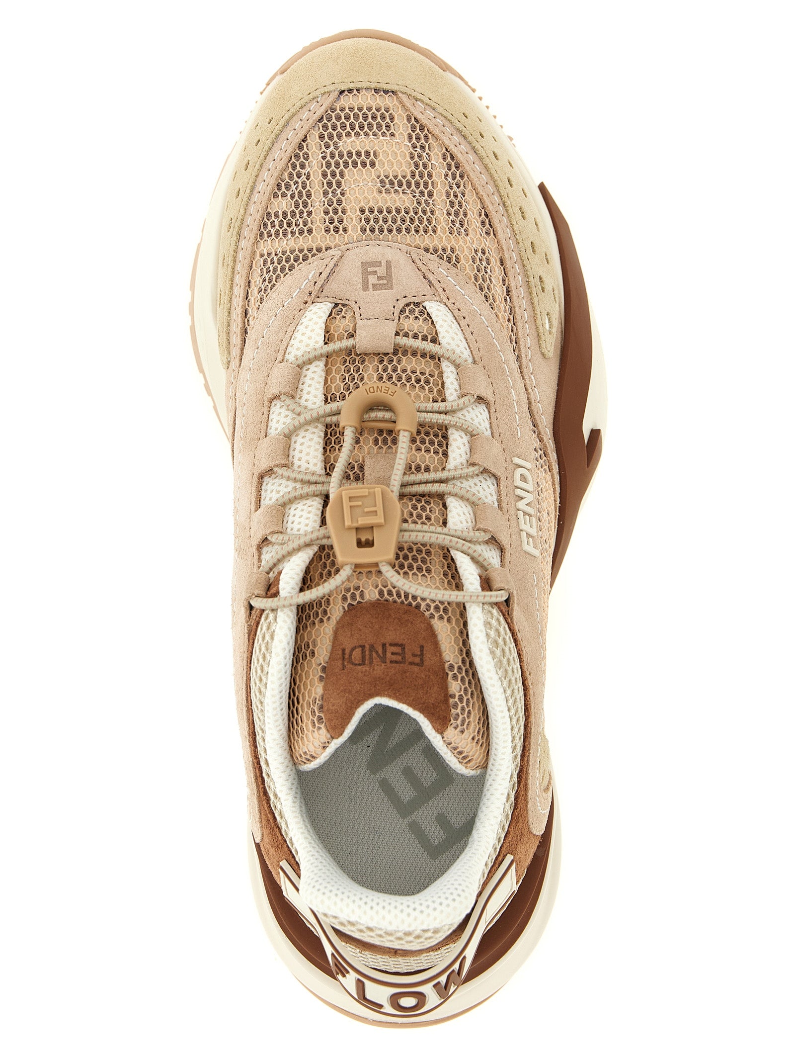 Fendi Pink Fendi Flow Nylon Suede Sneakers