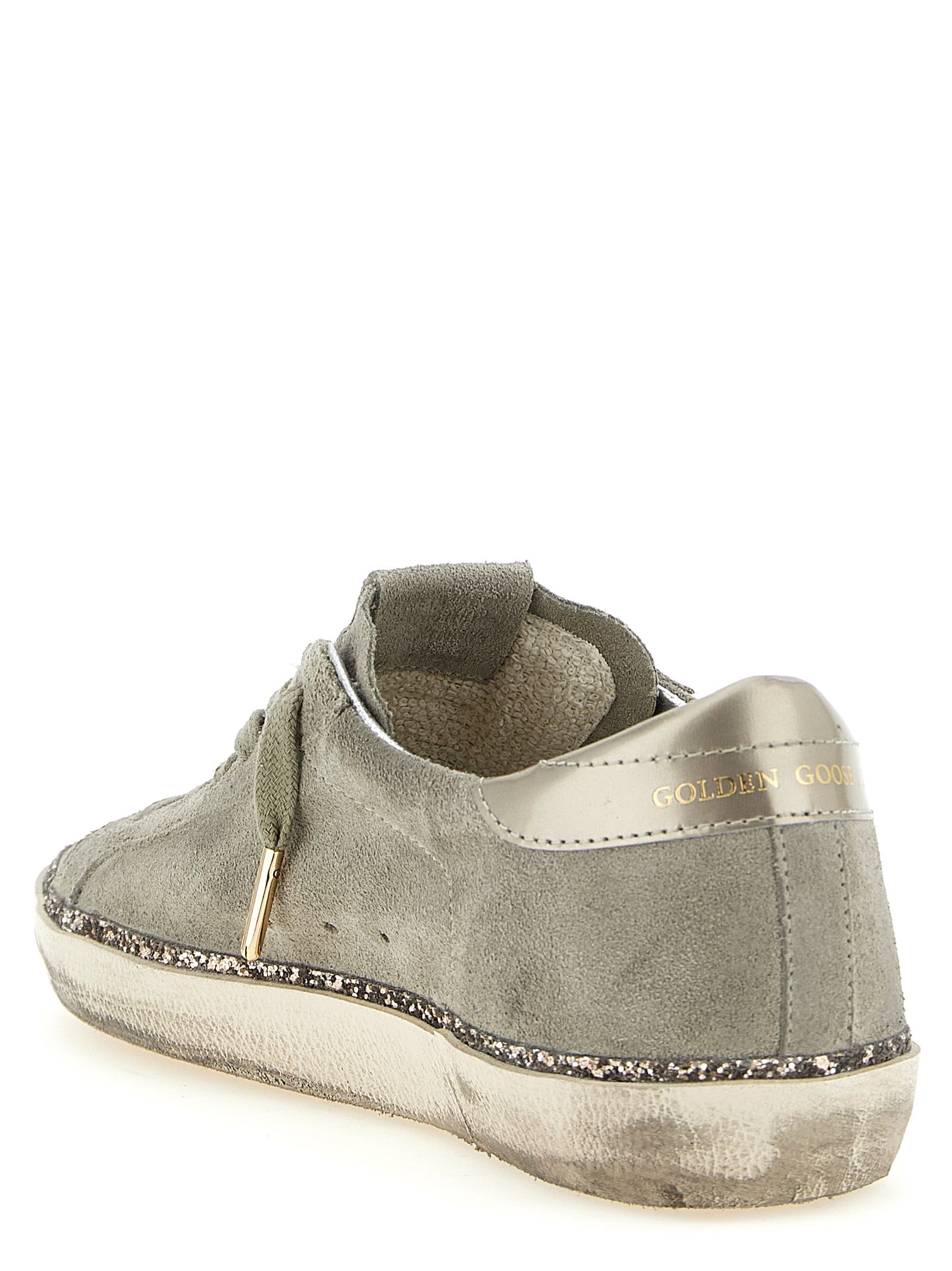 Golden Goose Gray Superstar Low Top Leather Sneakers