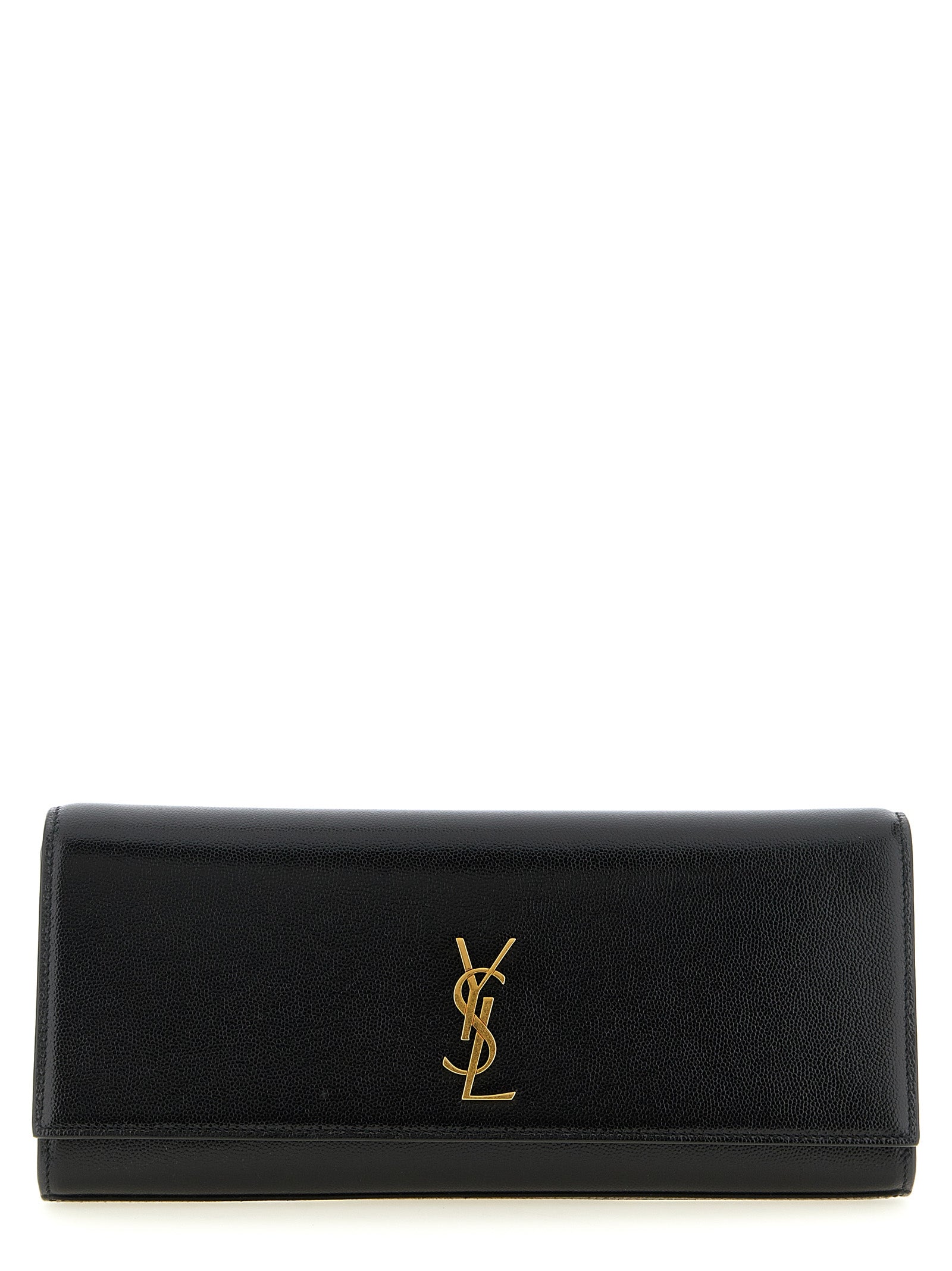 Saint Laurent Black Kate Clutch Leather