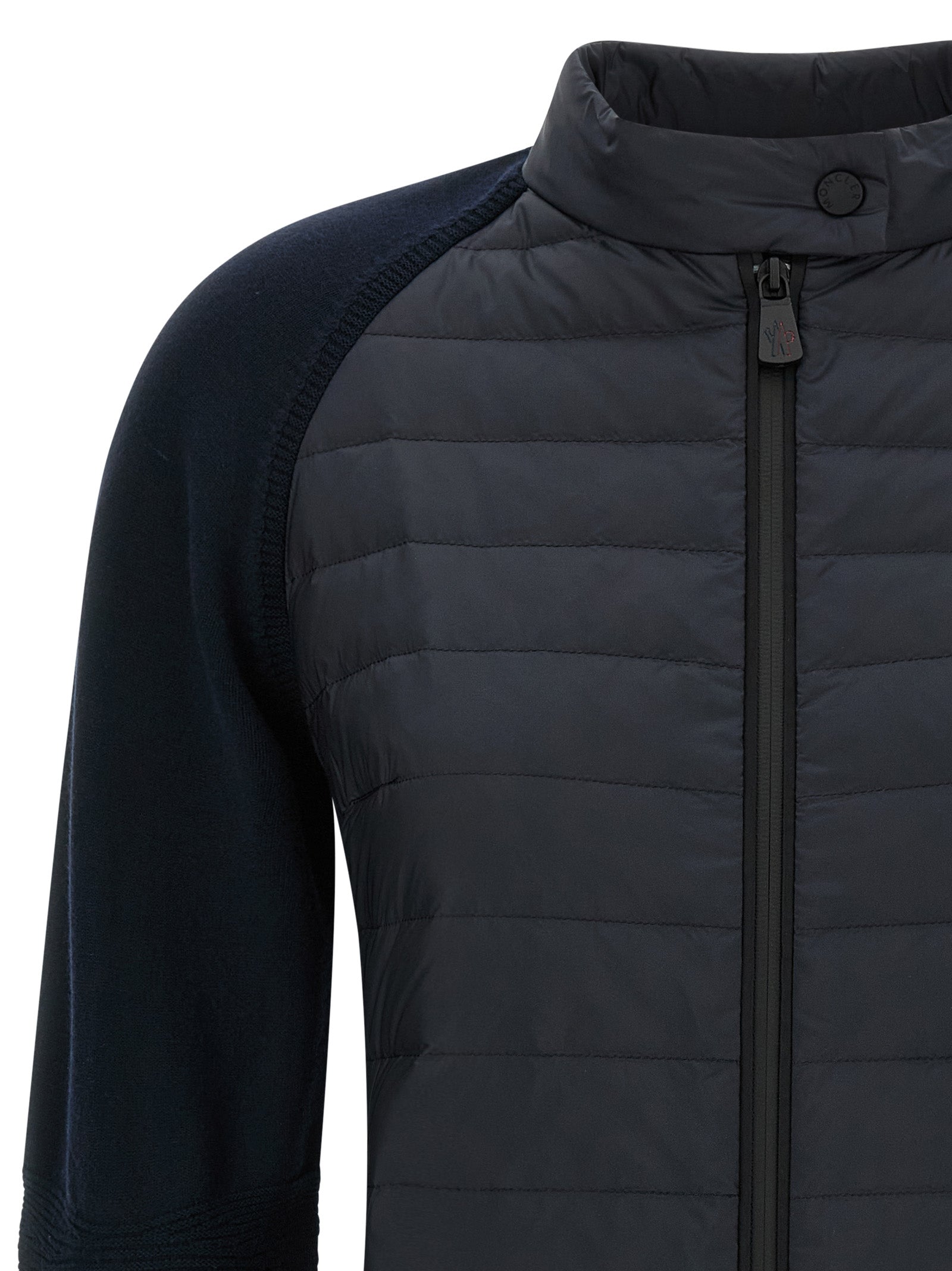 Moncler Grenoble Blue Nylon Cardigan