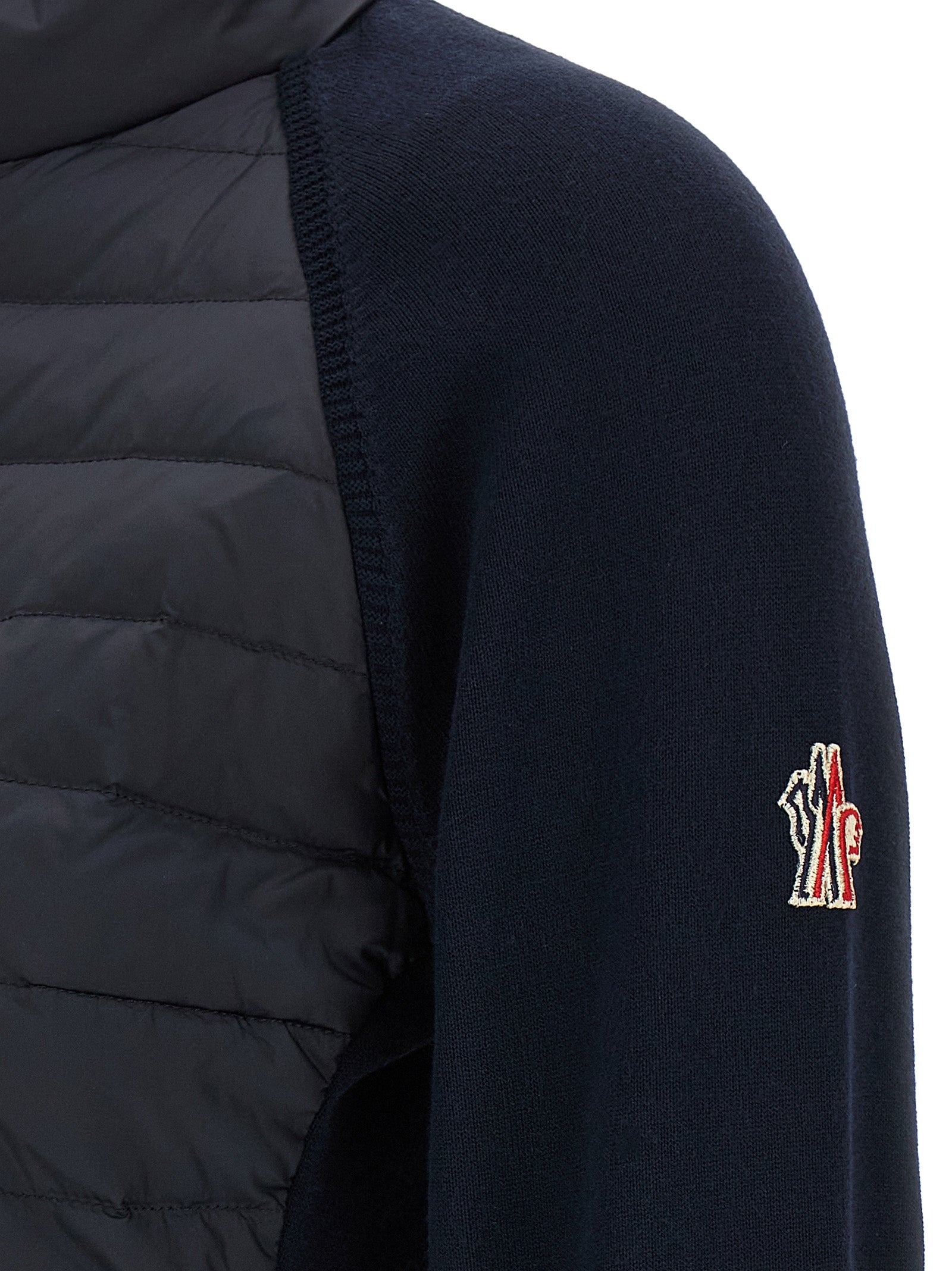 Moncler Grenoble Blue Nylon Cardigan