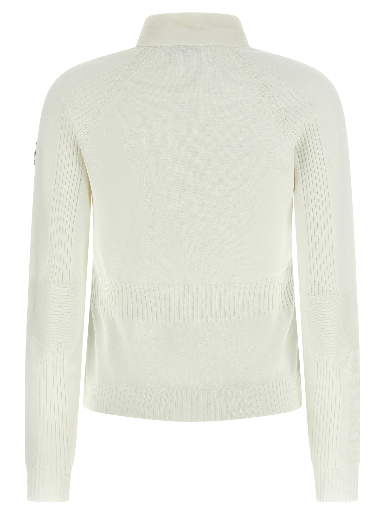 Moncler Grenoble Cardigan aus weißem Polyamid