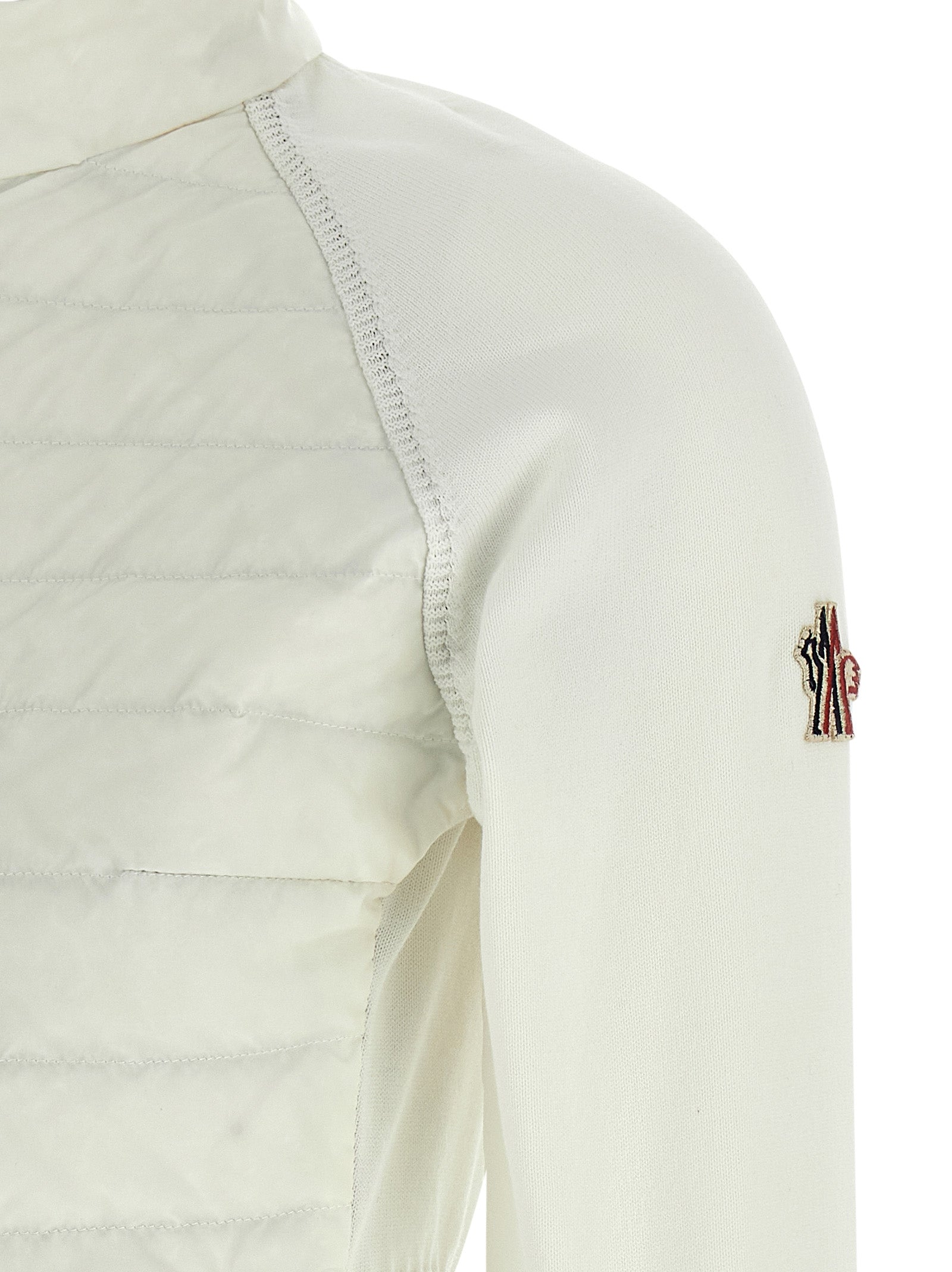 Moncler Grenoble Cardigan aus weißem Polyamid