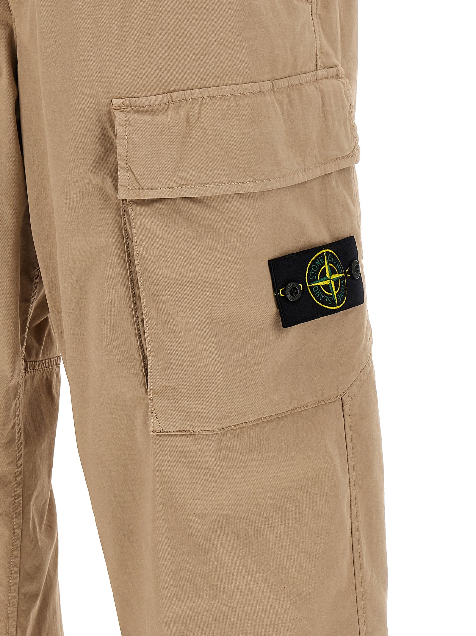 Stone Island Beige Organic Cotton Cargo Pants