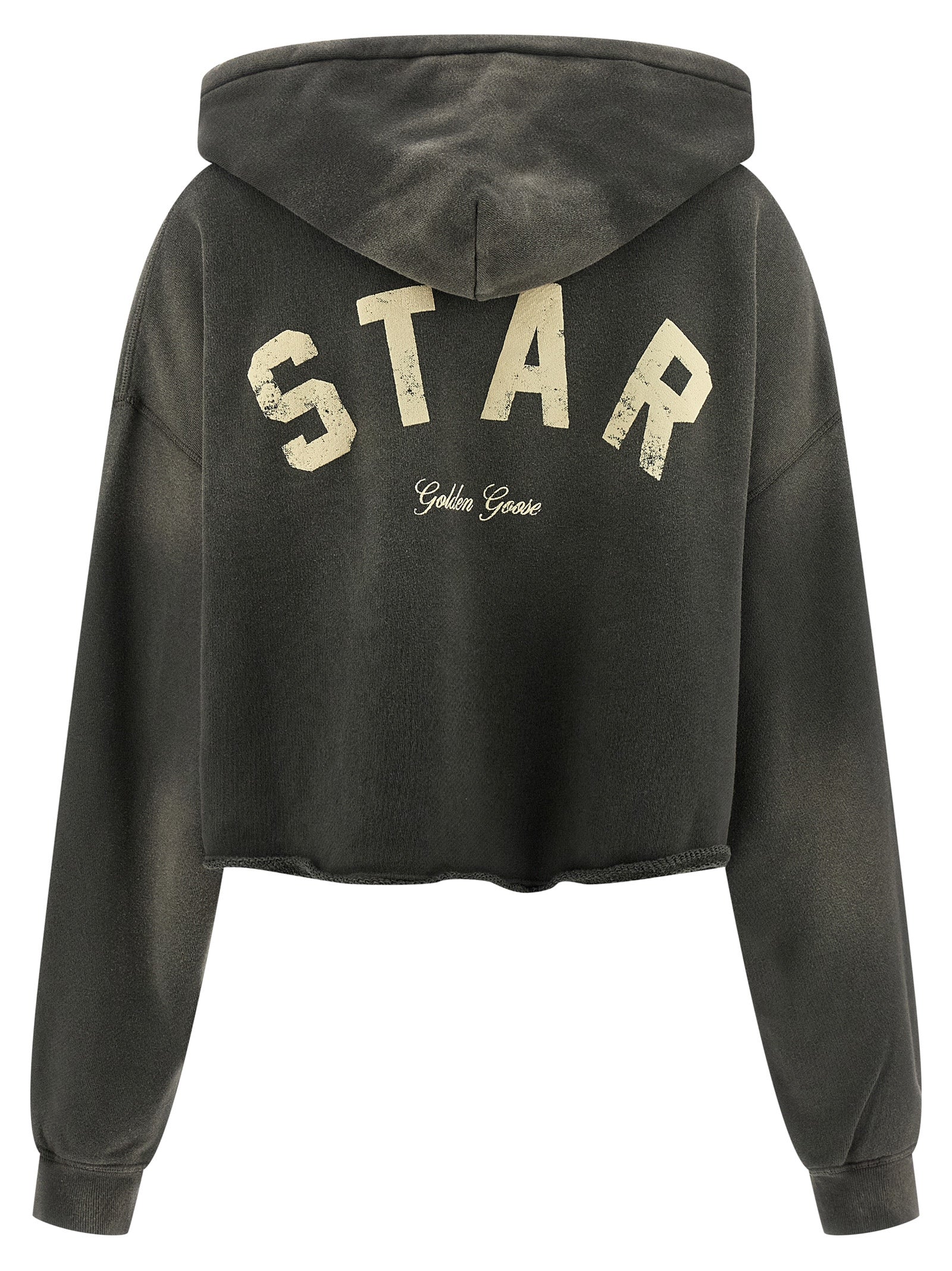 Sweat à capuche Golden Goose en coton gris