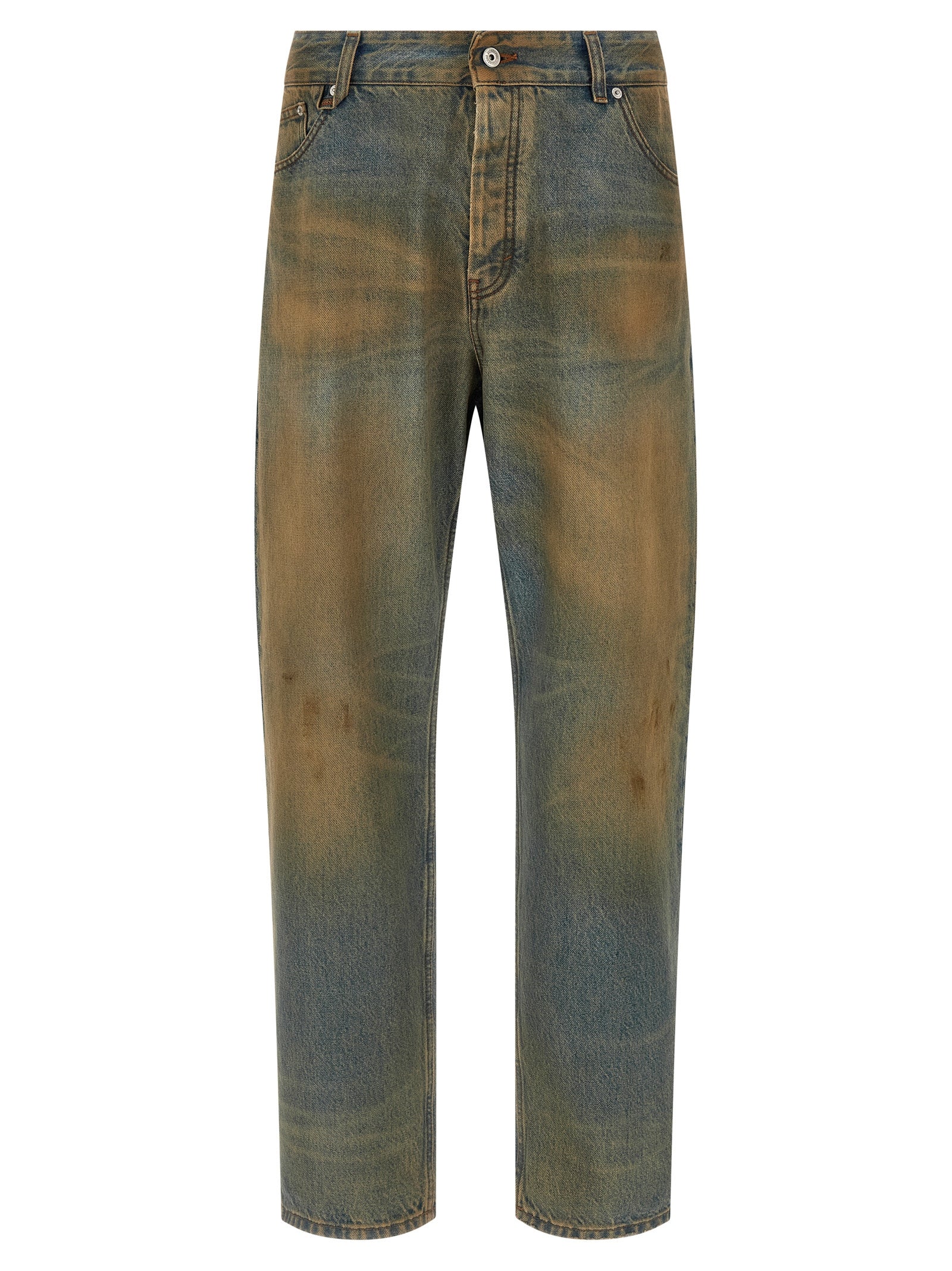 Jacquemus Mehrfarbige Jeans mit geradem Bein aus Baumwolle