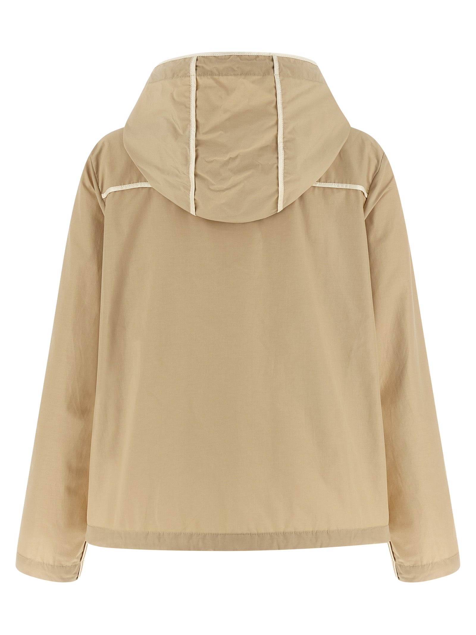 Moncler Beigefarbene Jacke aus Polyester