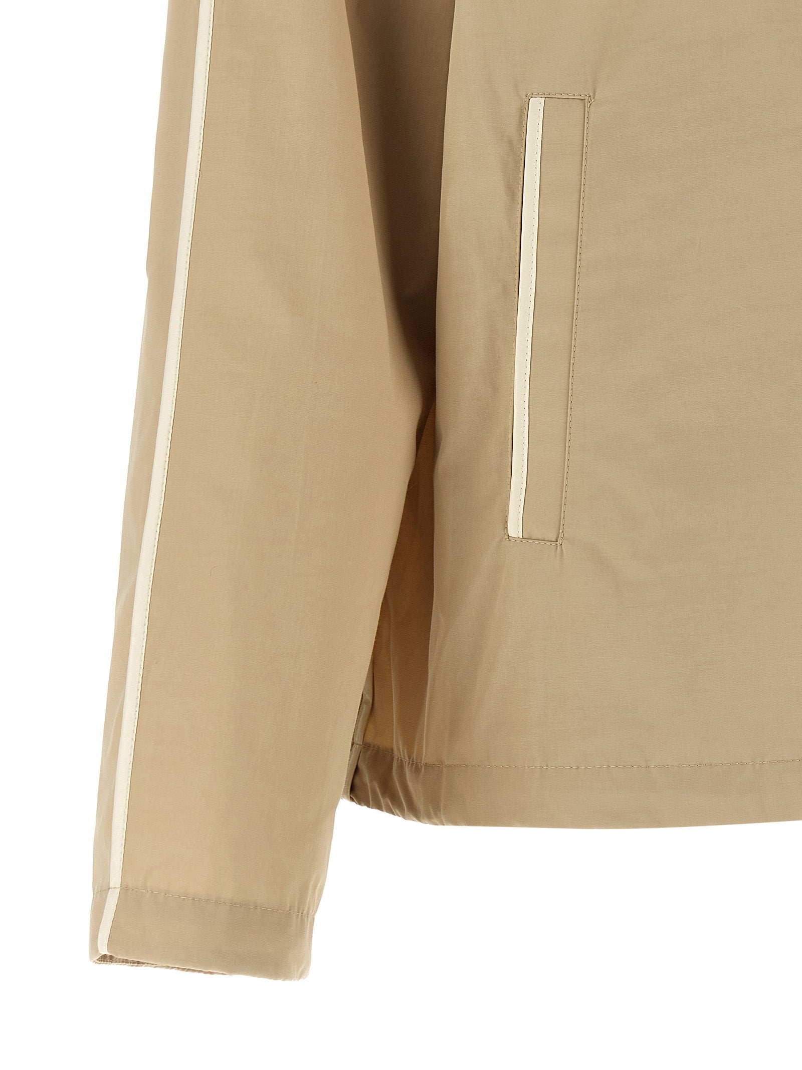 Moncler Beigefarbene Jacke aus Polyester