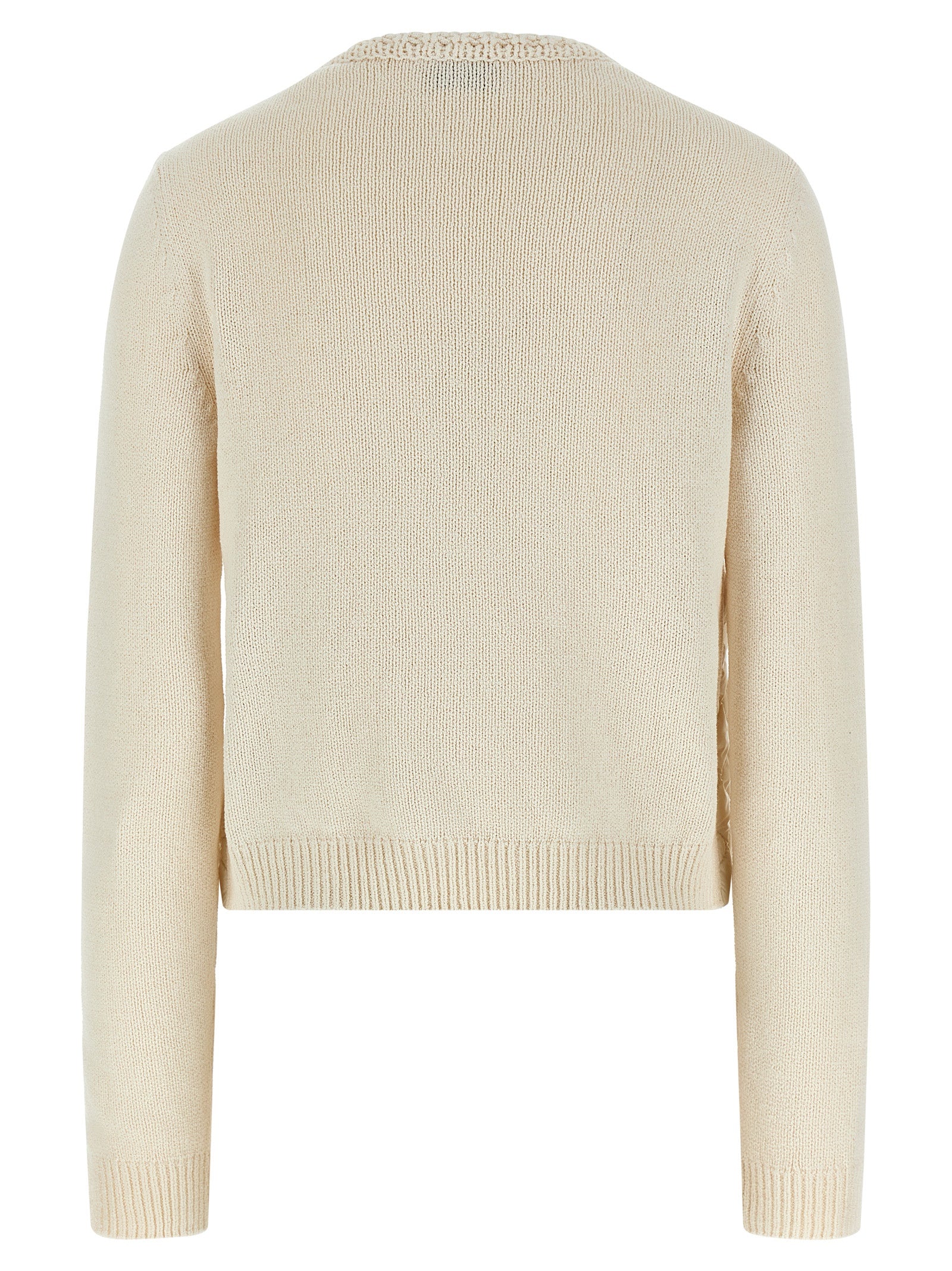 Moncler Beige Cotton Nylon Cardigan