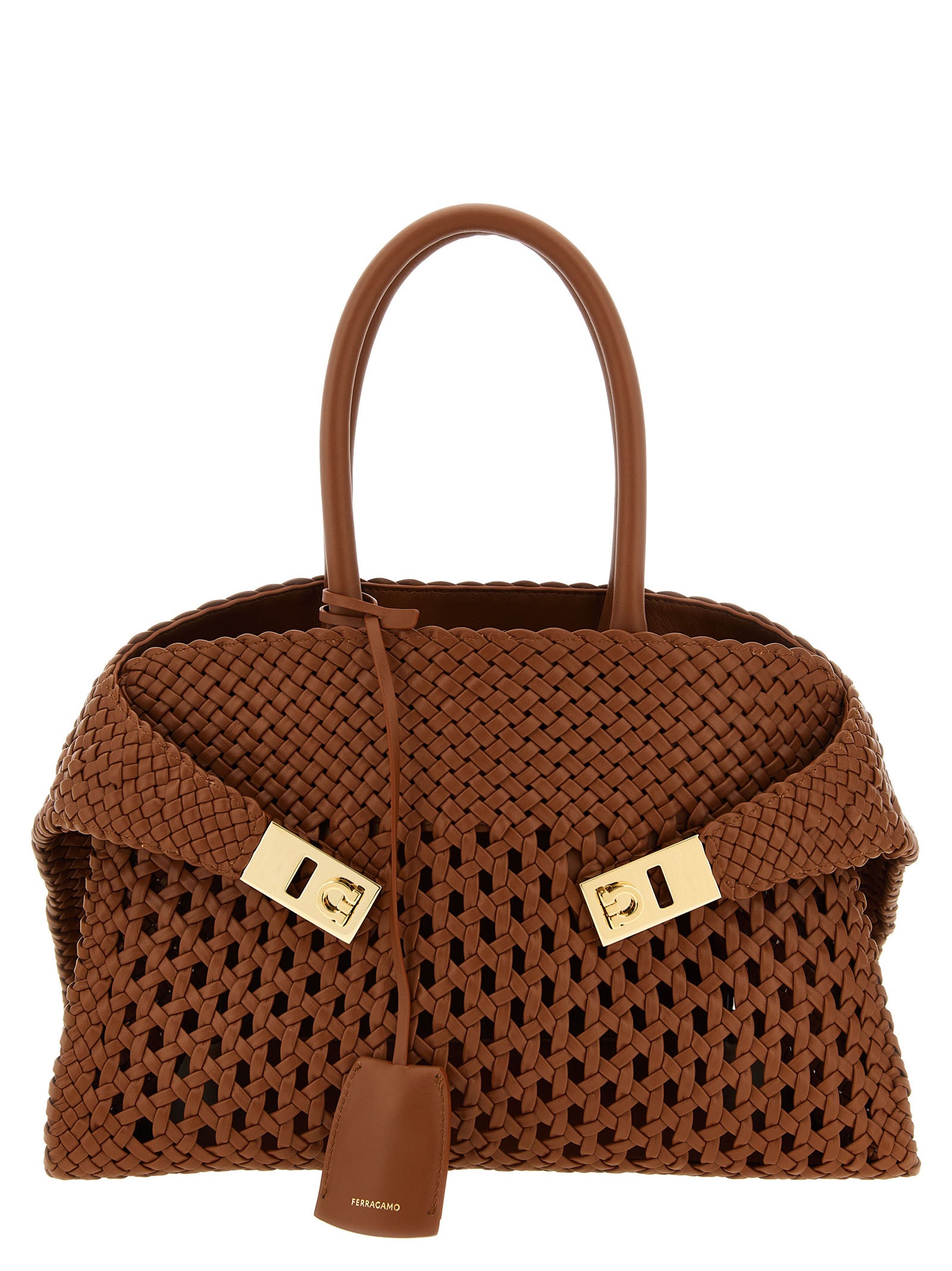 Ferragamo Brown Hug Th S Handbag Calf Leather