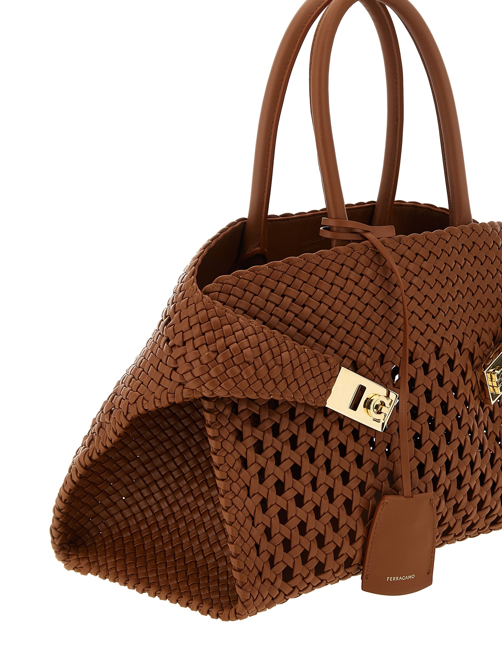 Ferragamo Brown Hug Th S Handbag Calf Leather