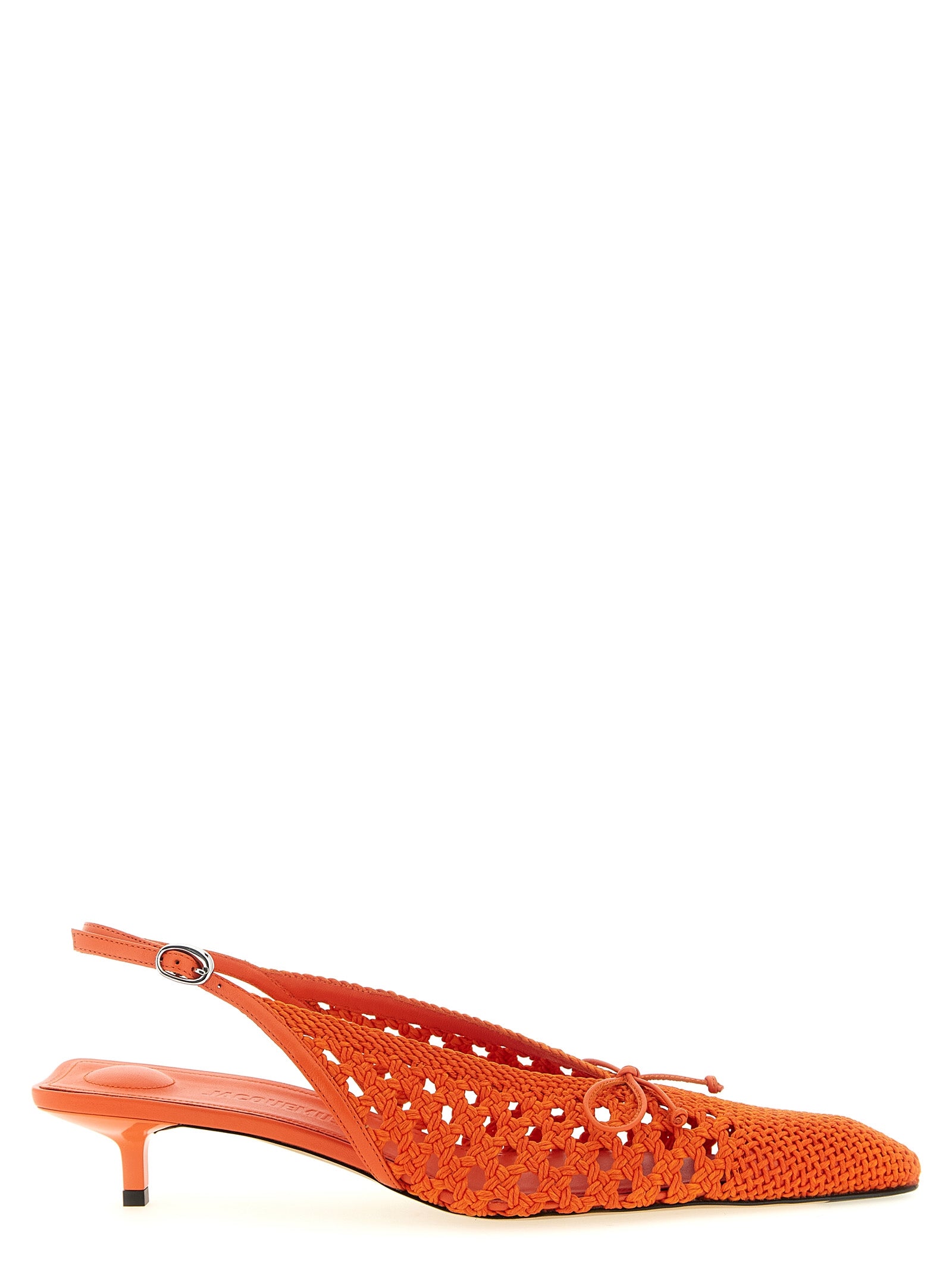 Jacquemus Orange Les Slingbacks Cubisto Synthetic Mid Heel Pumps