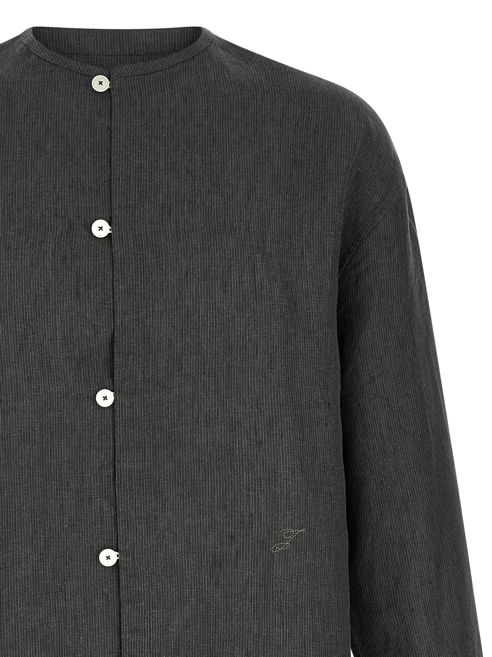 Jacquemus Gray La Chemise Pastro Linen Blouse