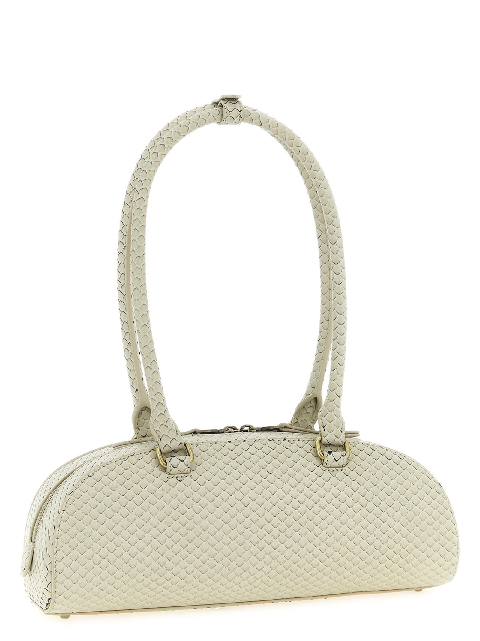 Diesel Beige 1DR Dome Leather Shoulder Bag