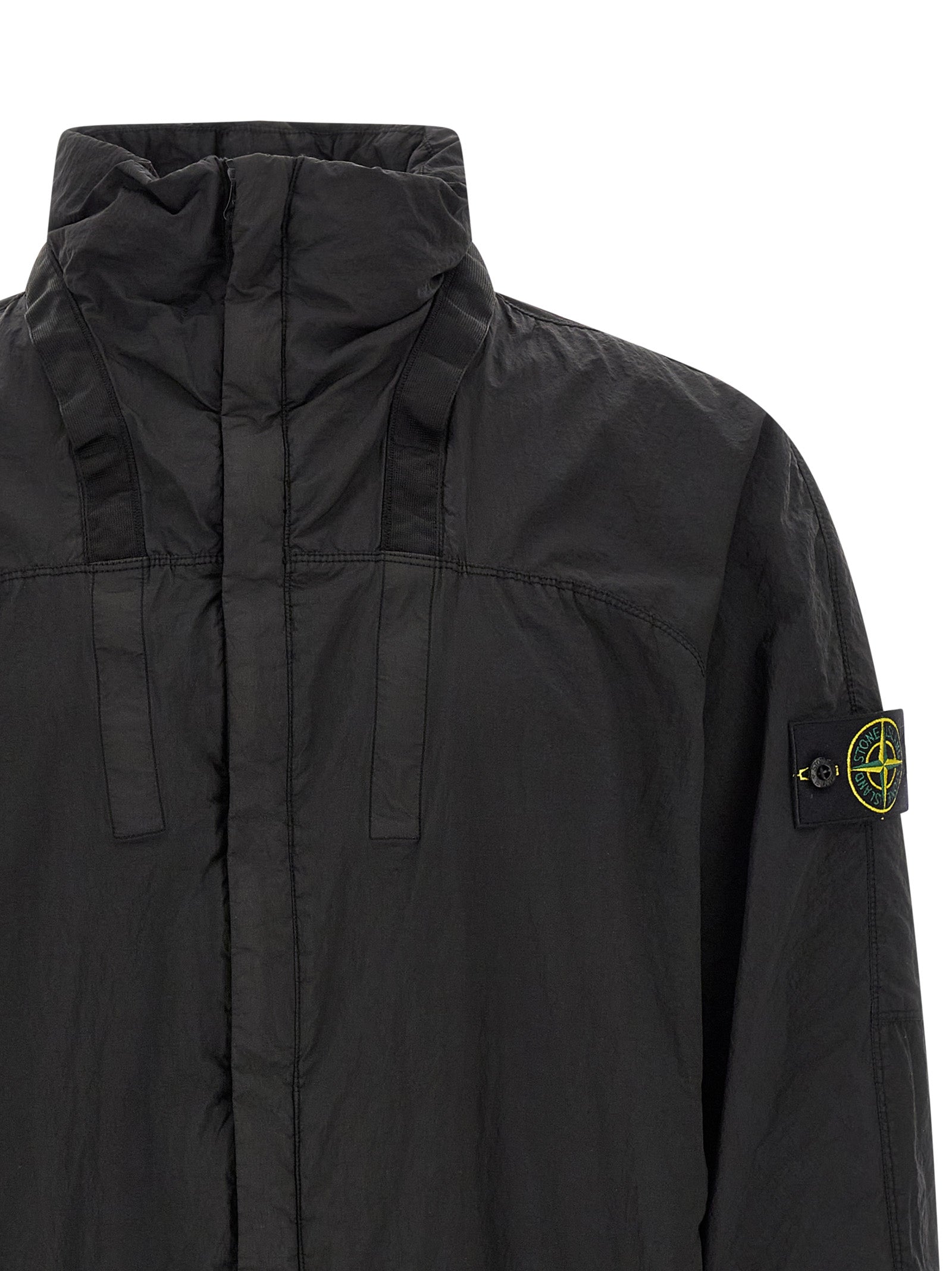 Stone Island Schwarzer Polyamid-Blouson