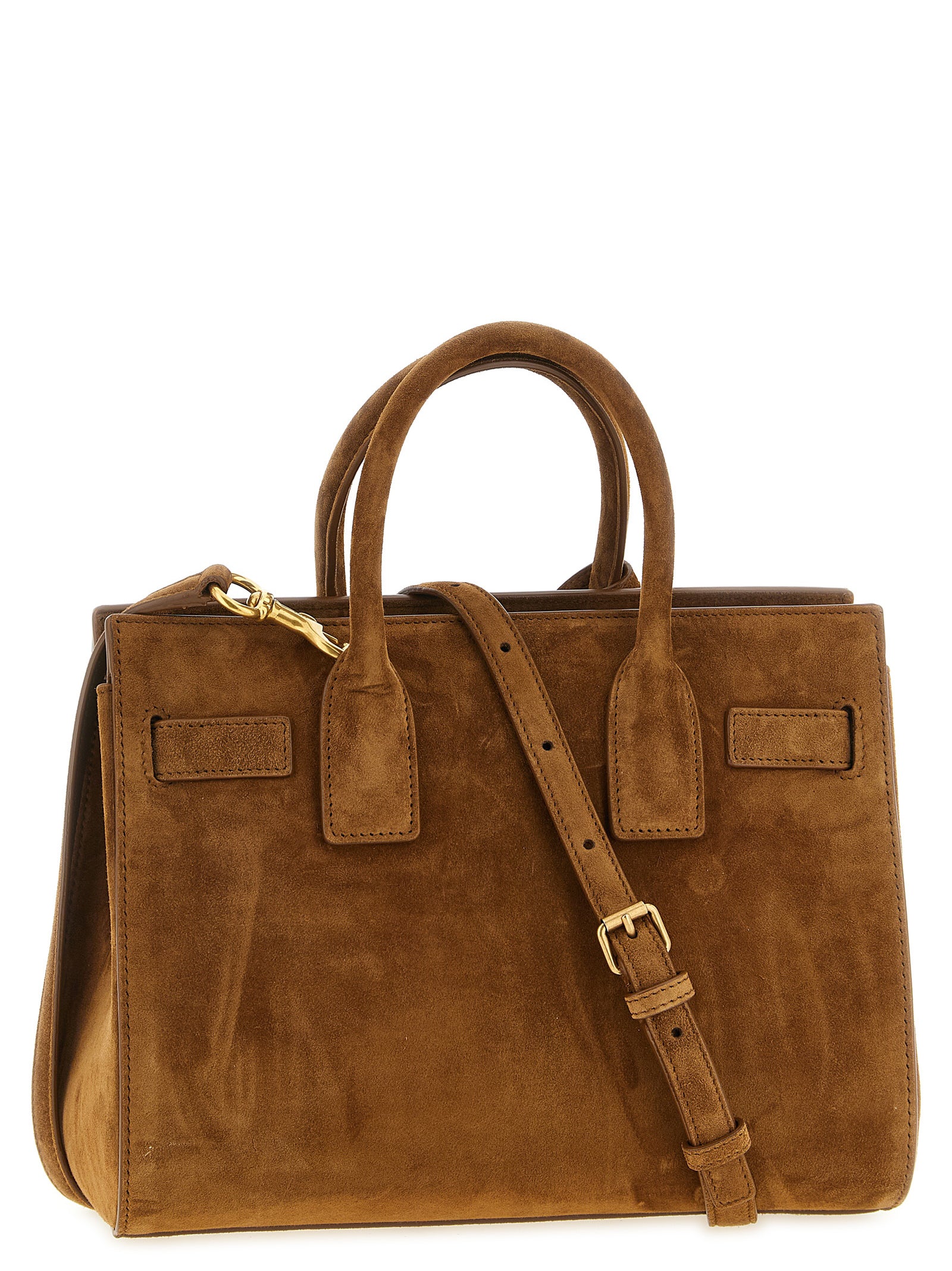 Saint Laurent Brown Sac De Jour Small Handbag Calf Leather