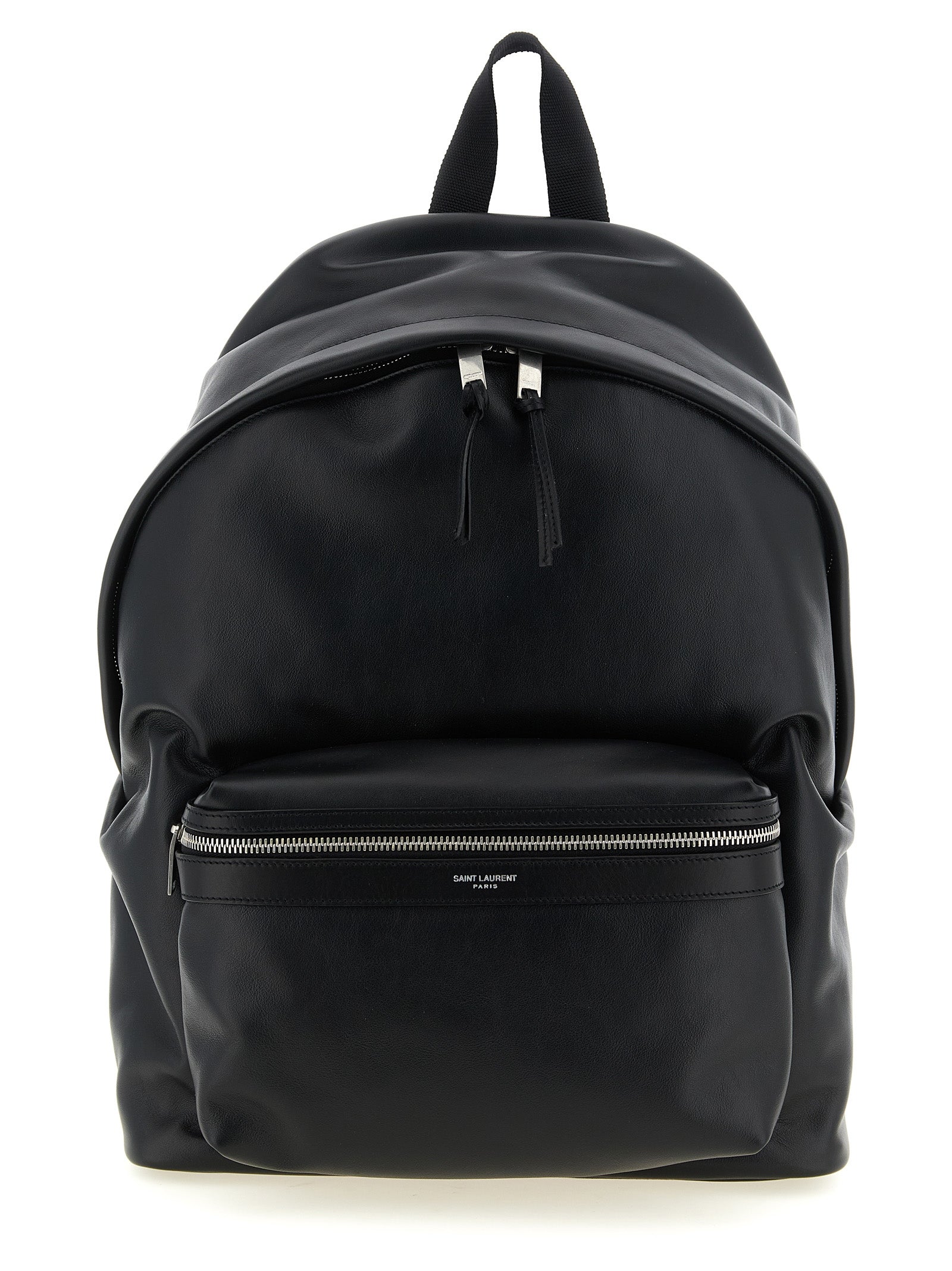 Saint Laurent Black City Backpack Calf Leather