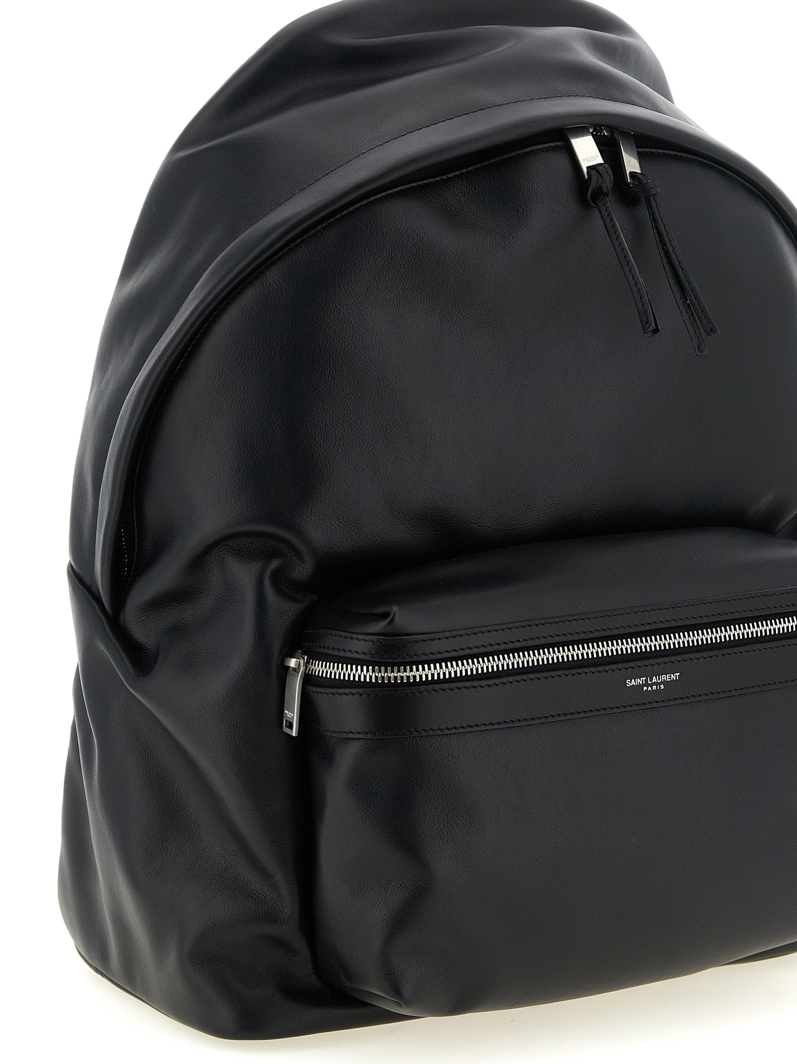 Saint Laurent Black City Backpack Calf Leather
