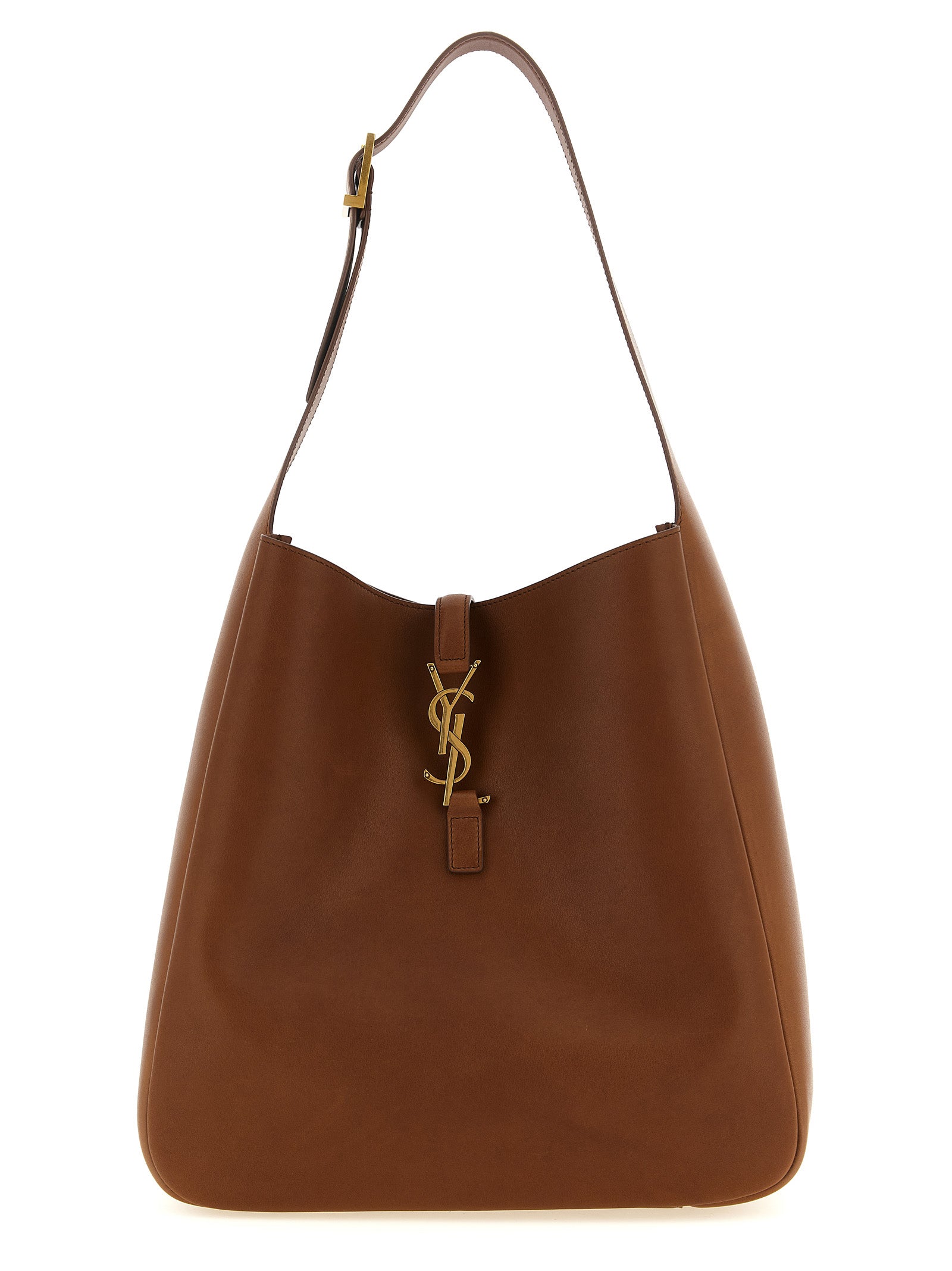 Saint Laurent Brown Le 5 à 7 Large Shoulder Bag Calf Leather