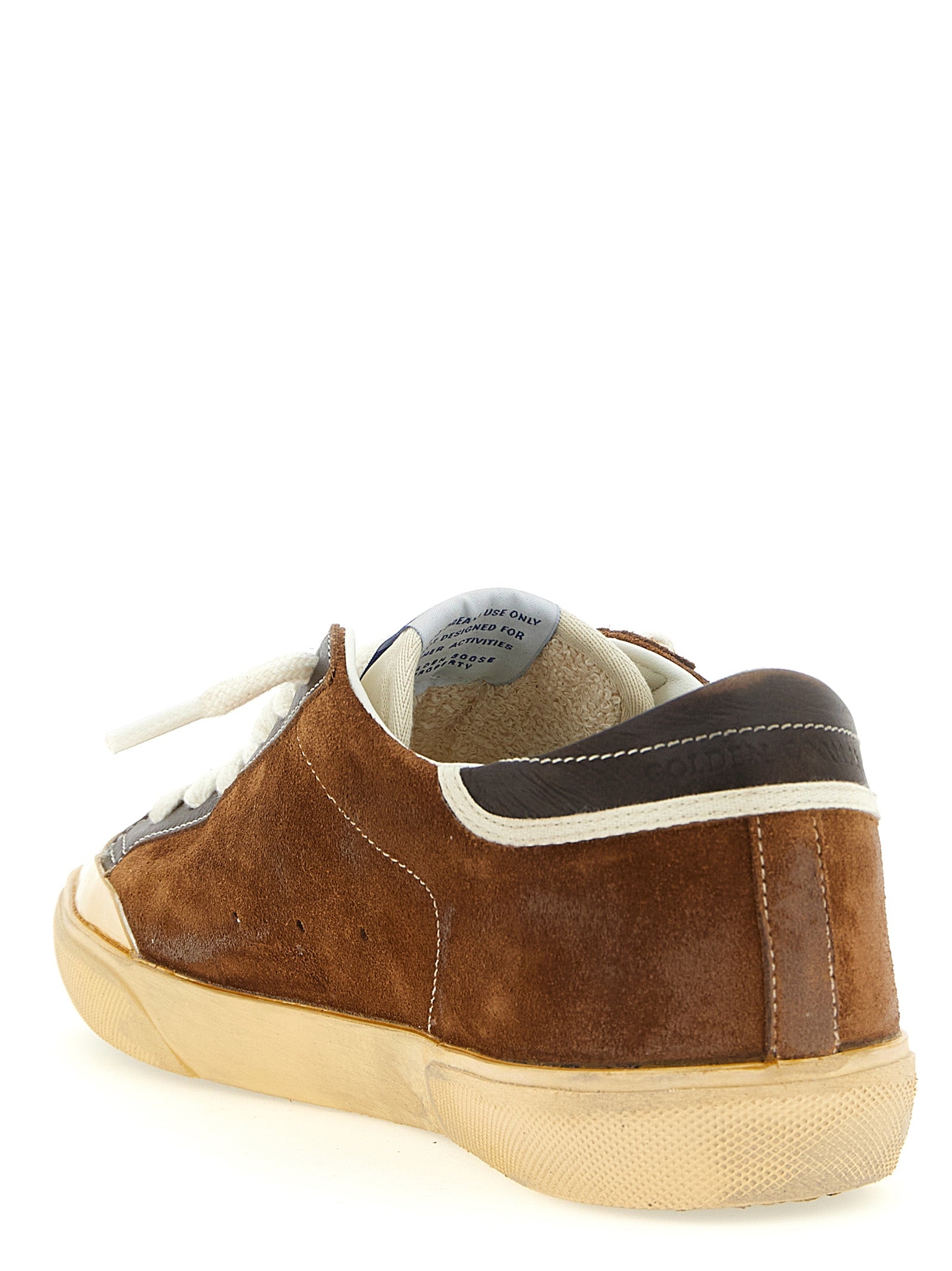 Golden Goose Brown Super Star Low Top Leather Sneakers
