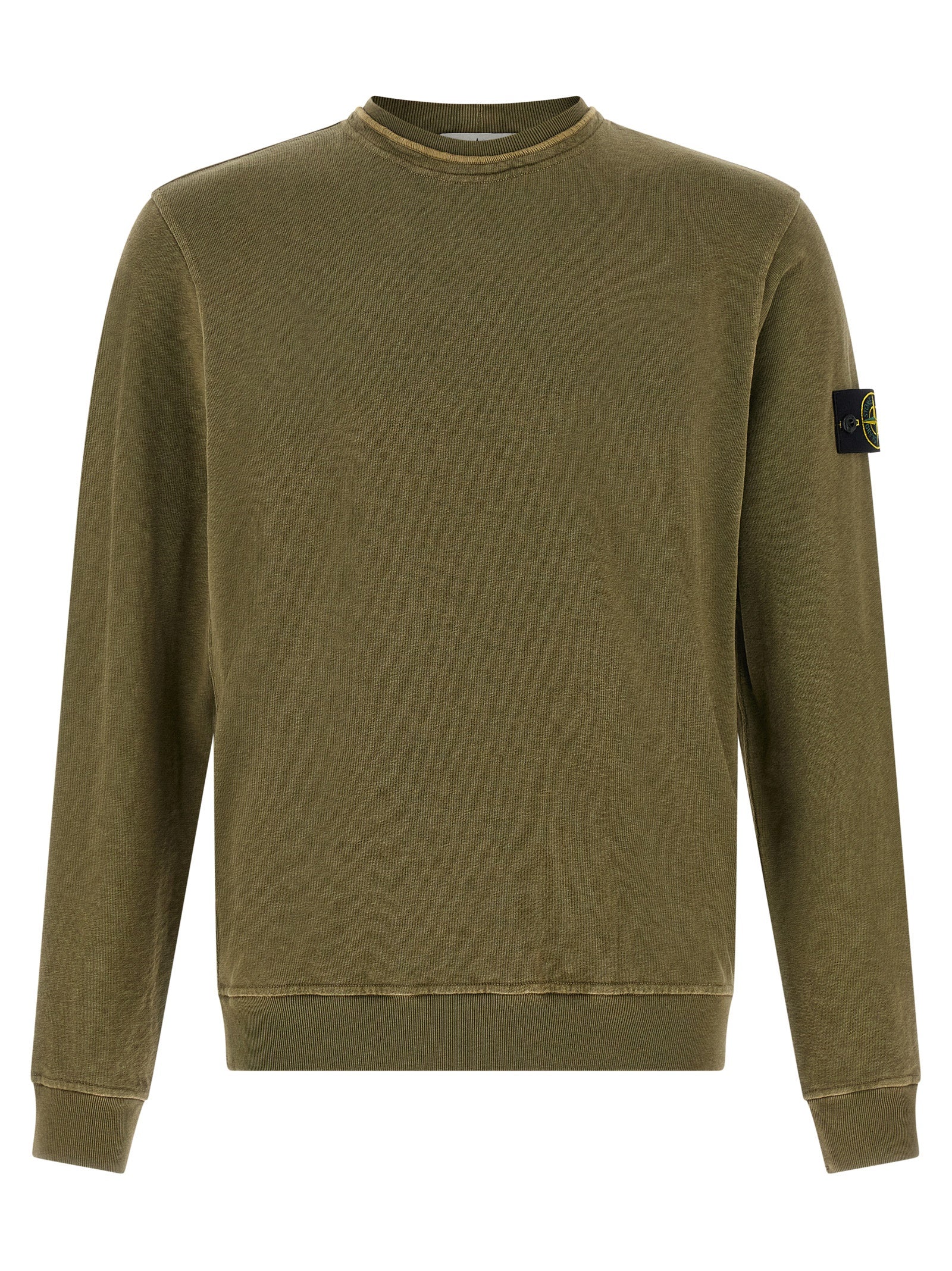 Stone Island Green Cotton Sweatshirt