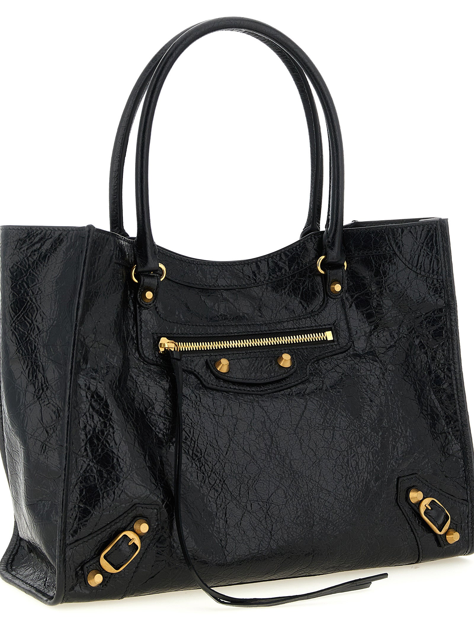 Balenciaga Black Arena Storico Lambskin Tote Bag