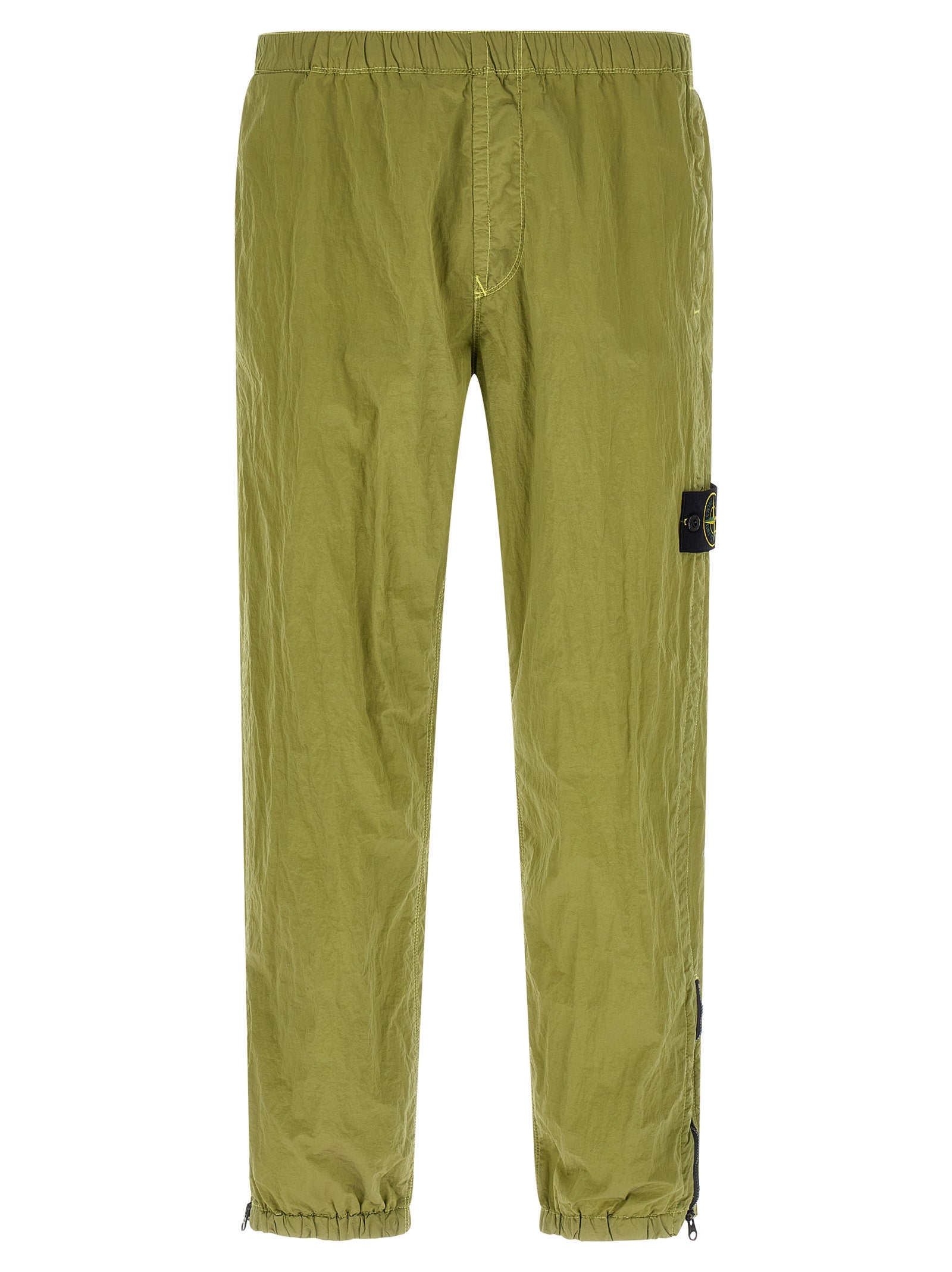 Stone Island Green Nylon Bicolor Joggers