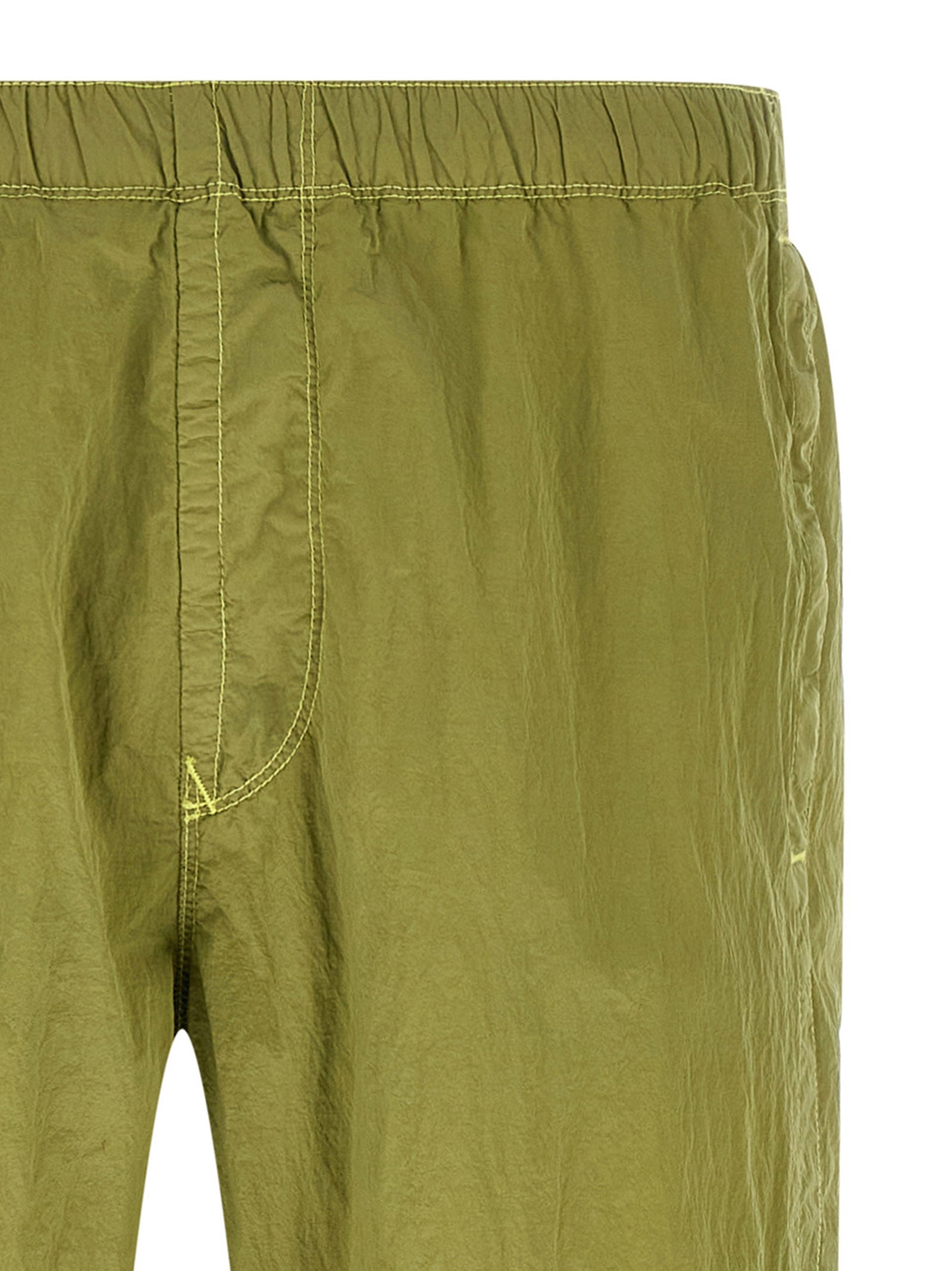 Stone Island Green Nylon Bicolor Joggers