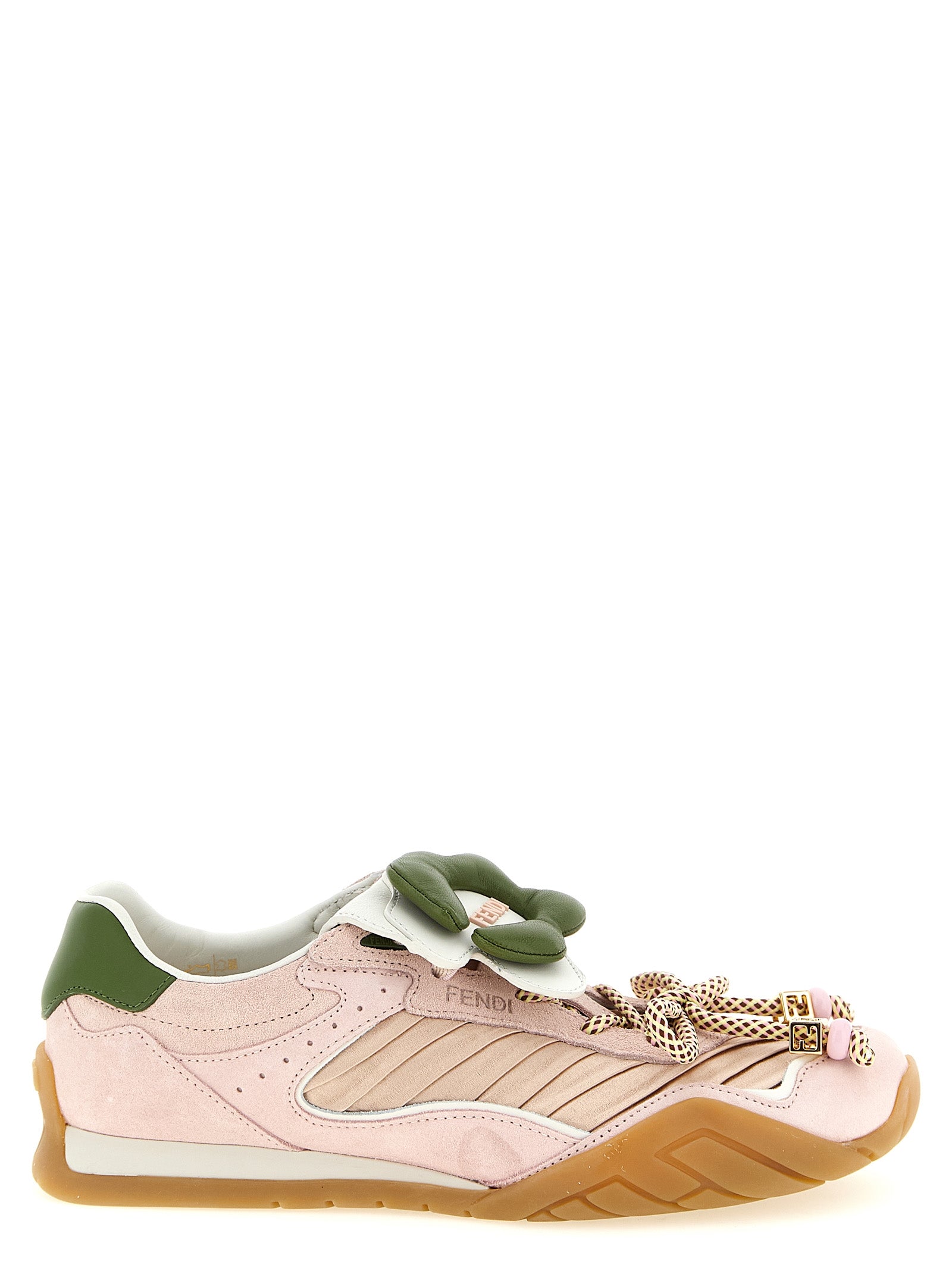 Fendi Pink Wave Pulse Sneakers Calf Leather