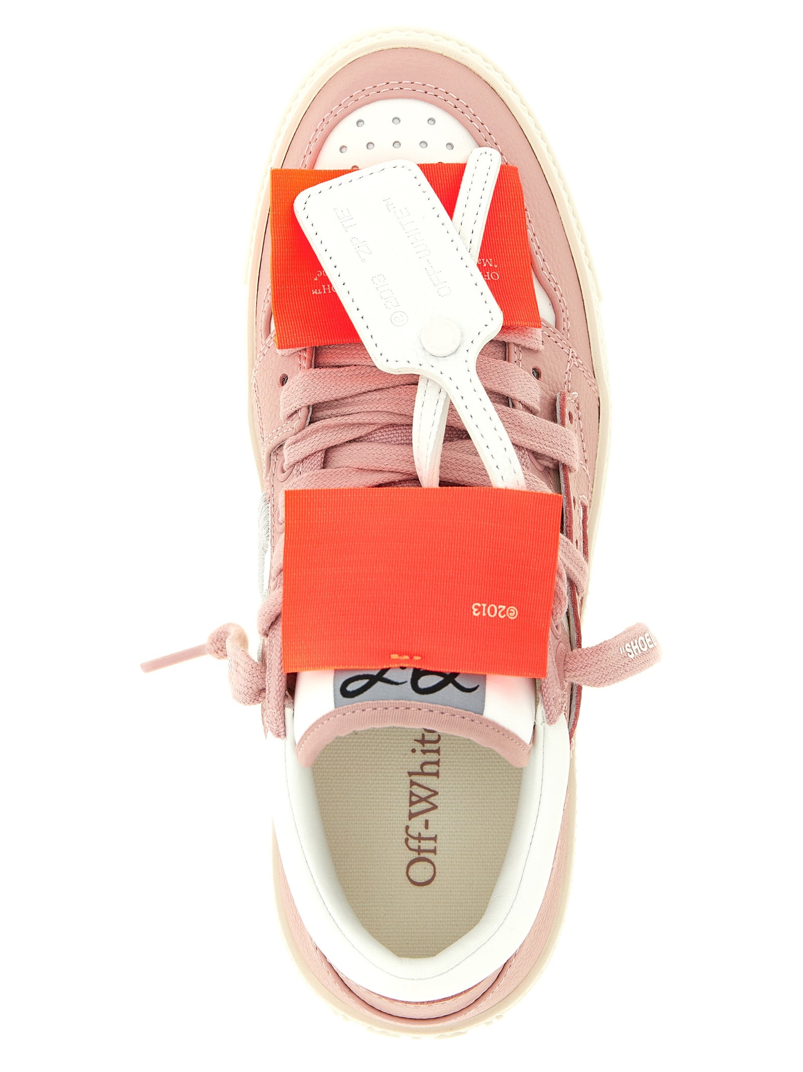 Off-White Pink 3.0 Off Court Leather Low Top Sneakers