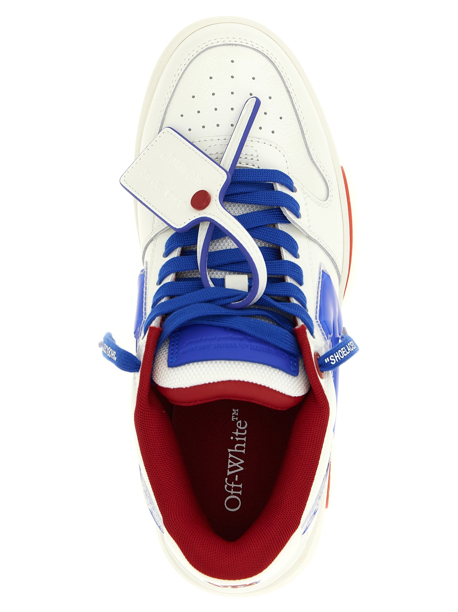 Off-White Blue Out Of Office Bubble Arrow Leather Sneakers