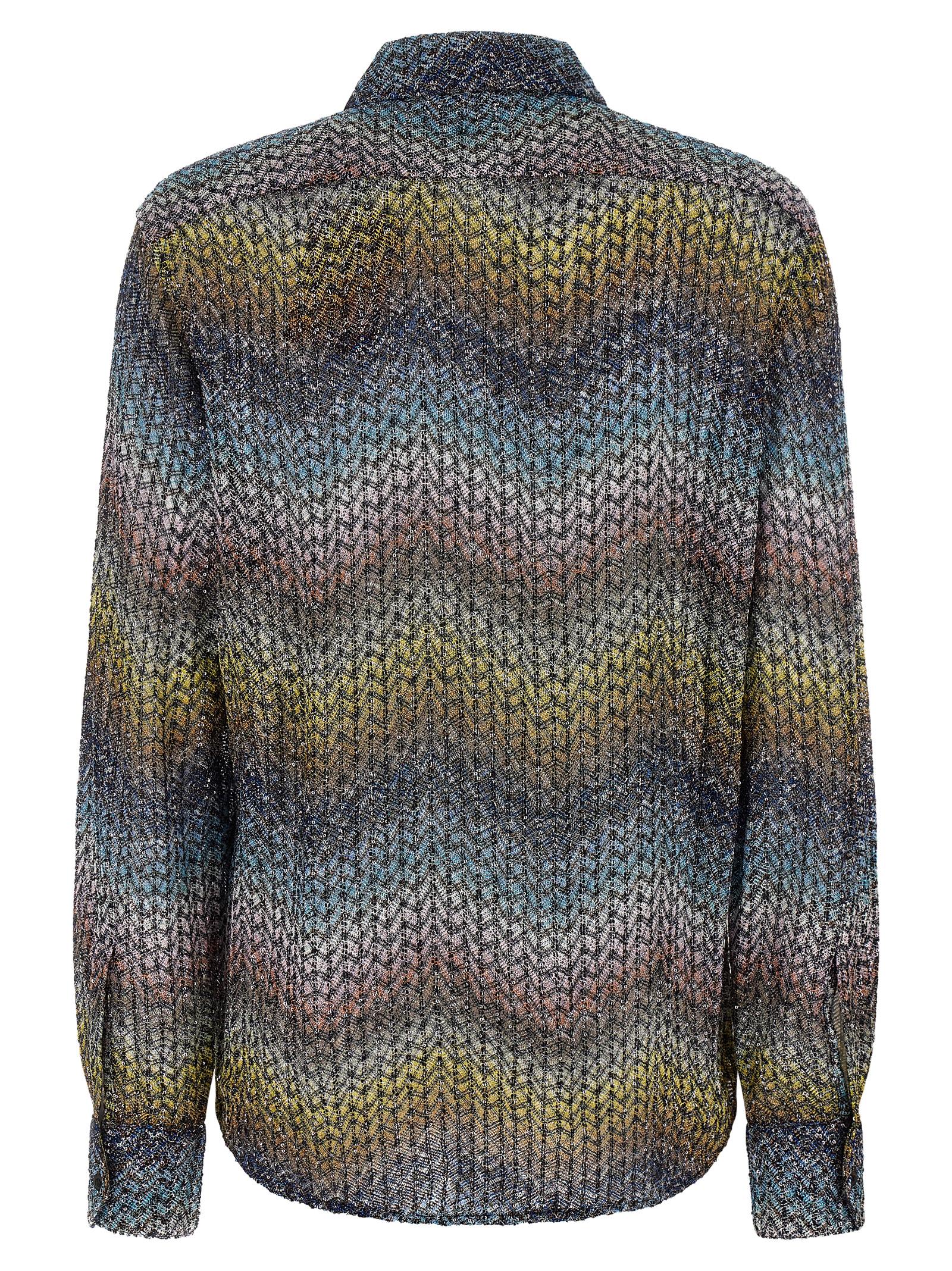 Missoni Multicolor Viscose Lamé Blouse