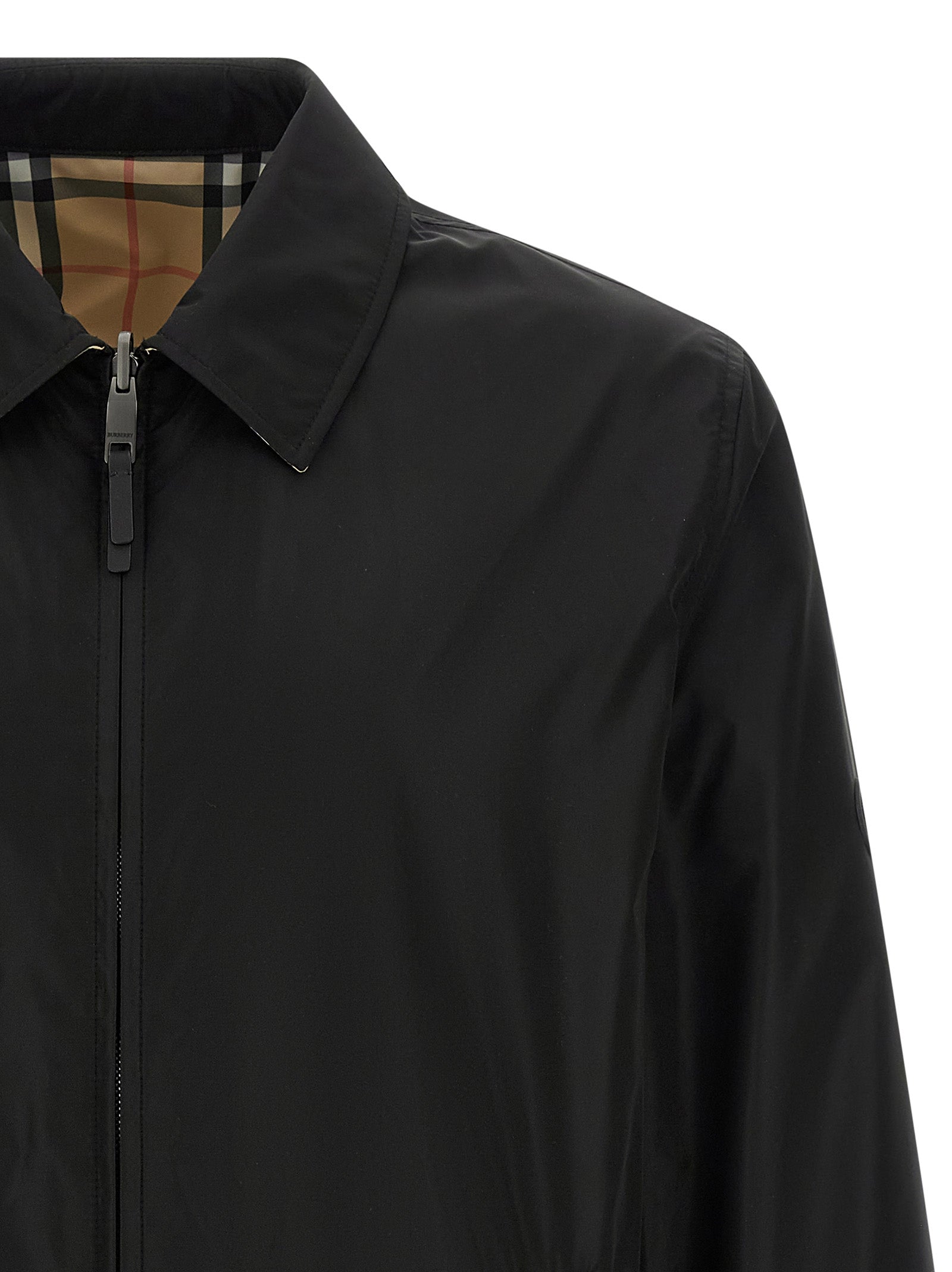 Burberry Jacke aus schwarzem Polyamid-Obermaterial