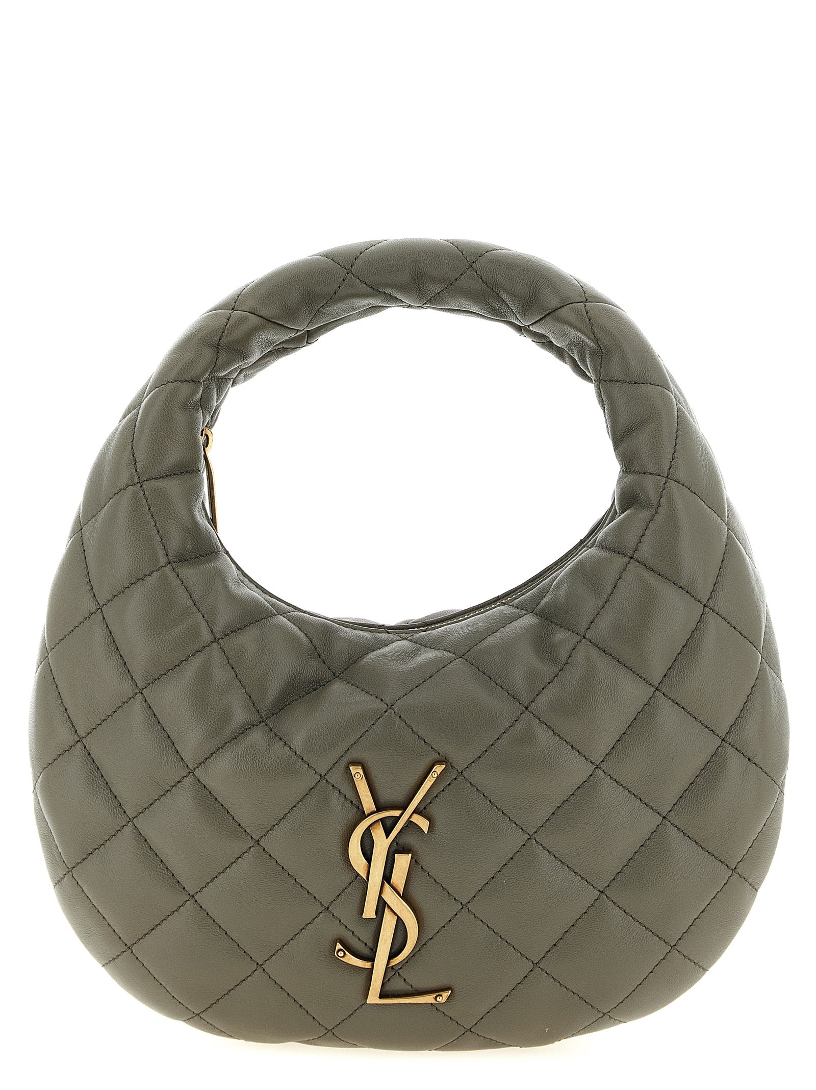 Saint Laurent Gray Icarino Lambskin Handbag