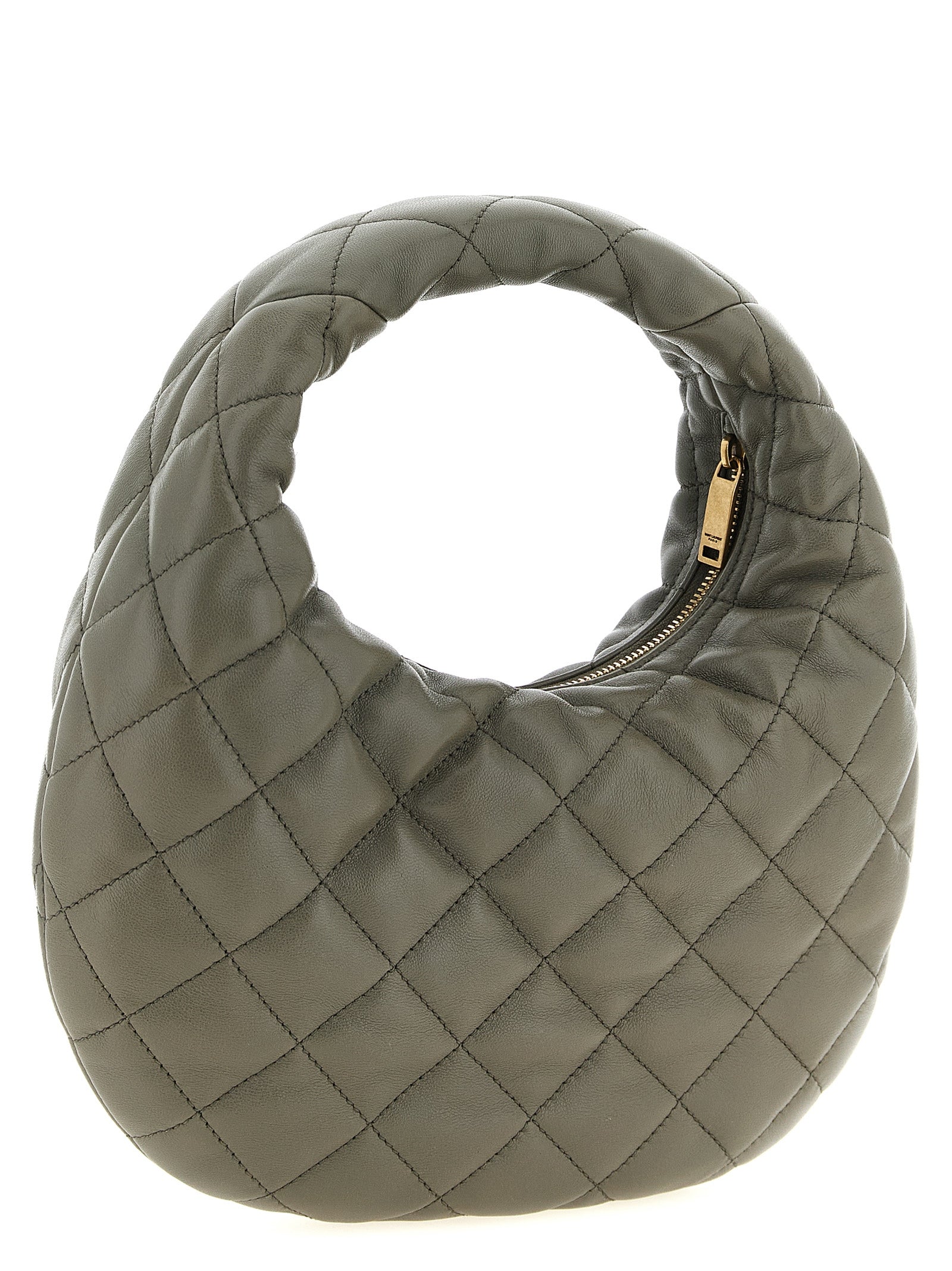 Saint Laurent Gray Icarino Lambskin Handbag