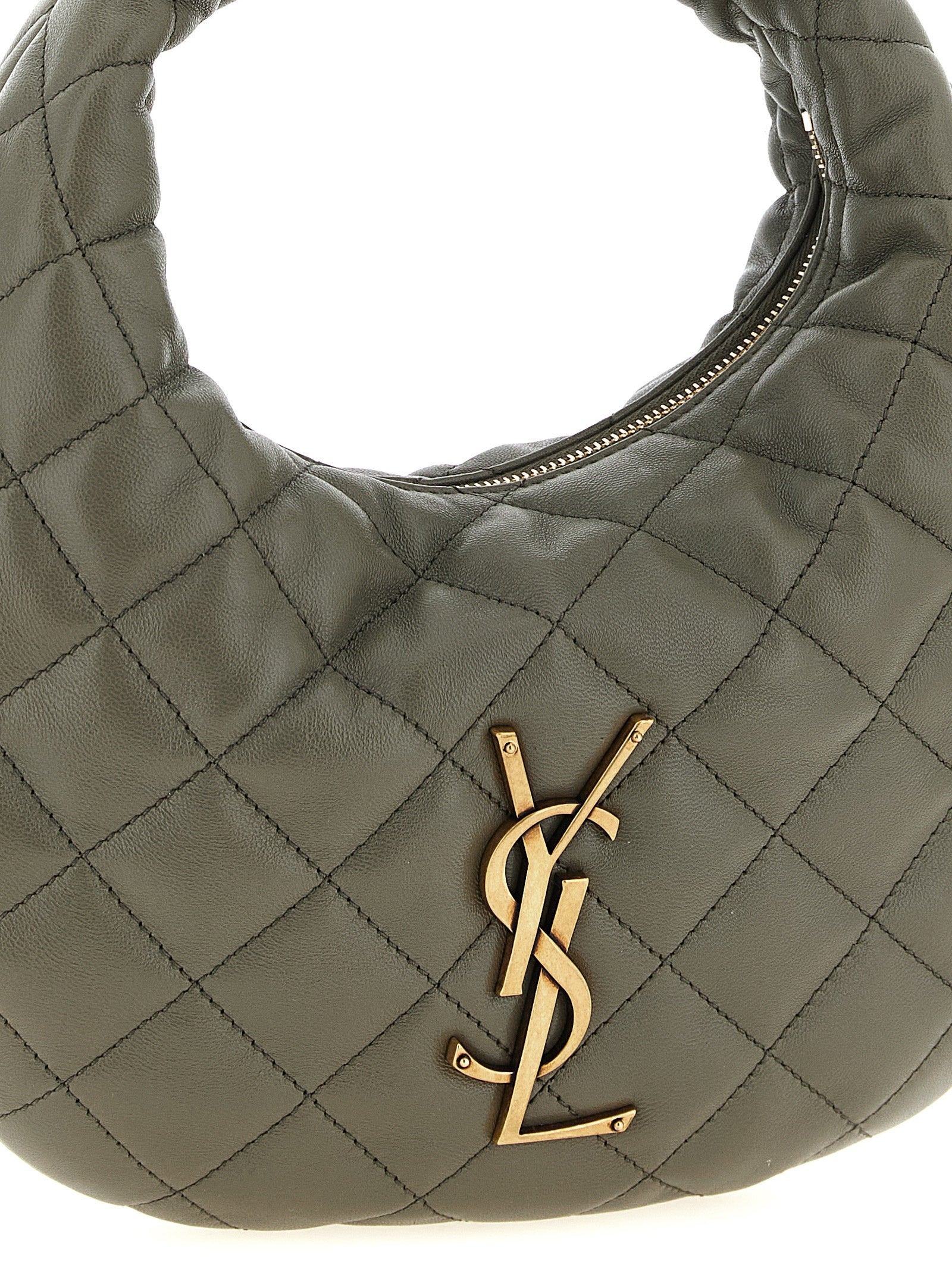 Saint Laurent Gray Icarino Lambskin Handbag