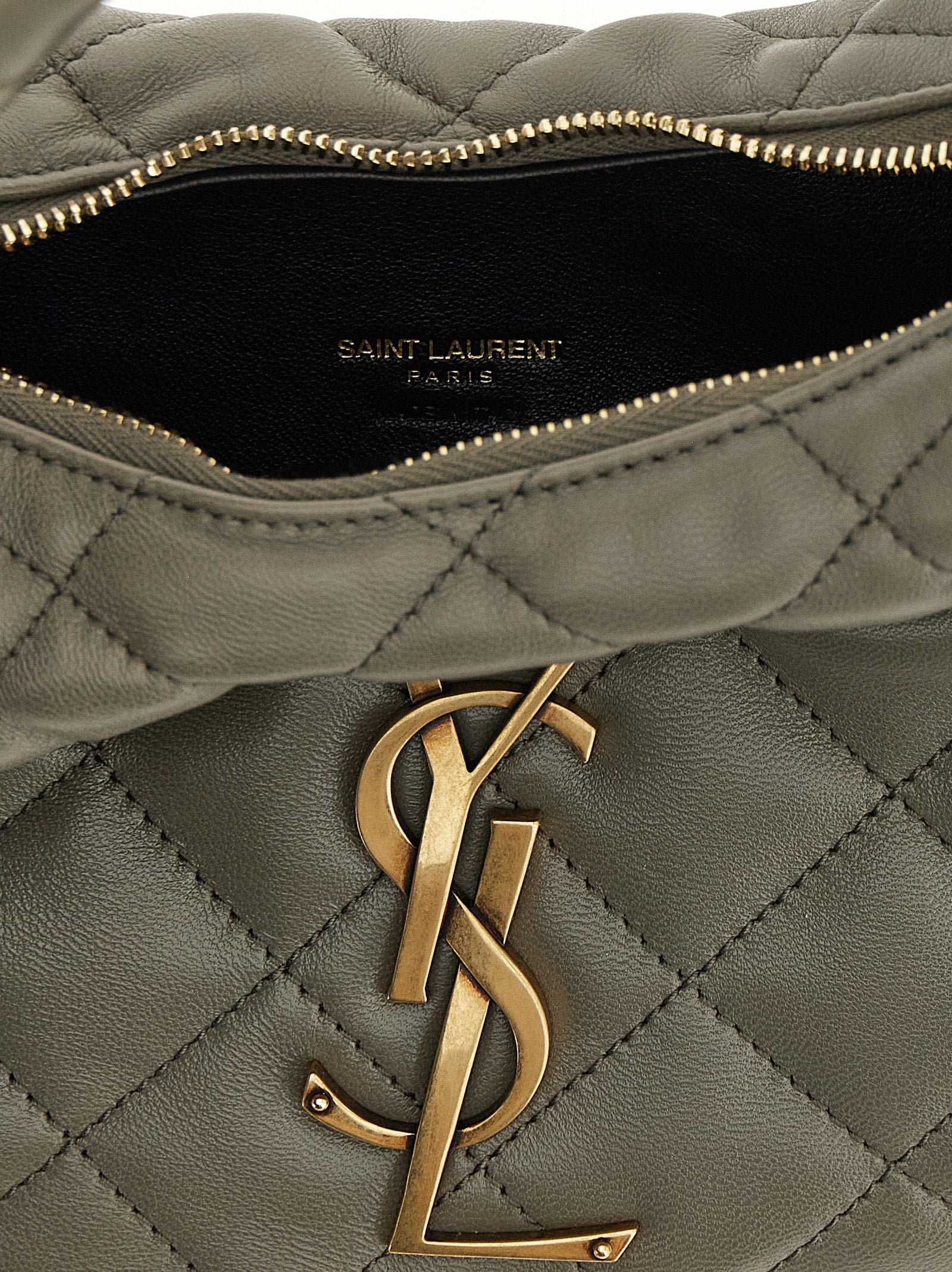 Saint Laurent Gray Icarino Lambskin Handbag