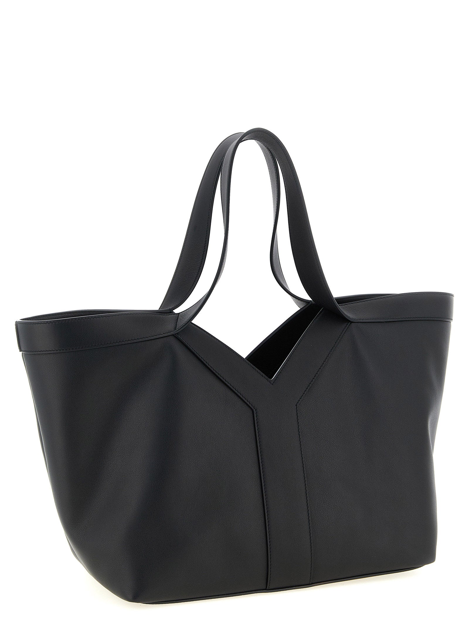 Saint Laurent Black Y Tote Bag Calf Leather