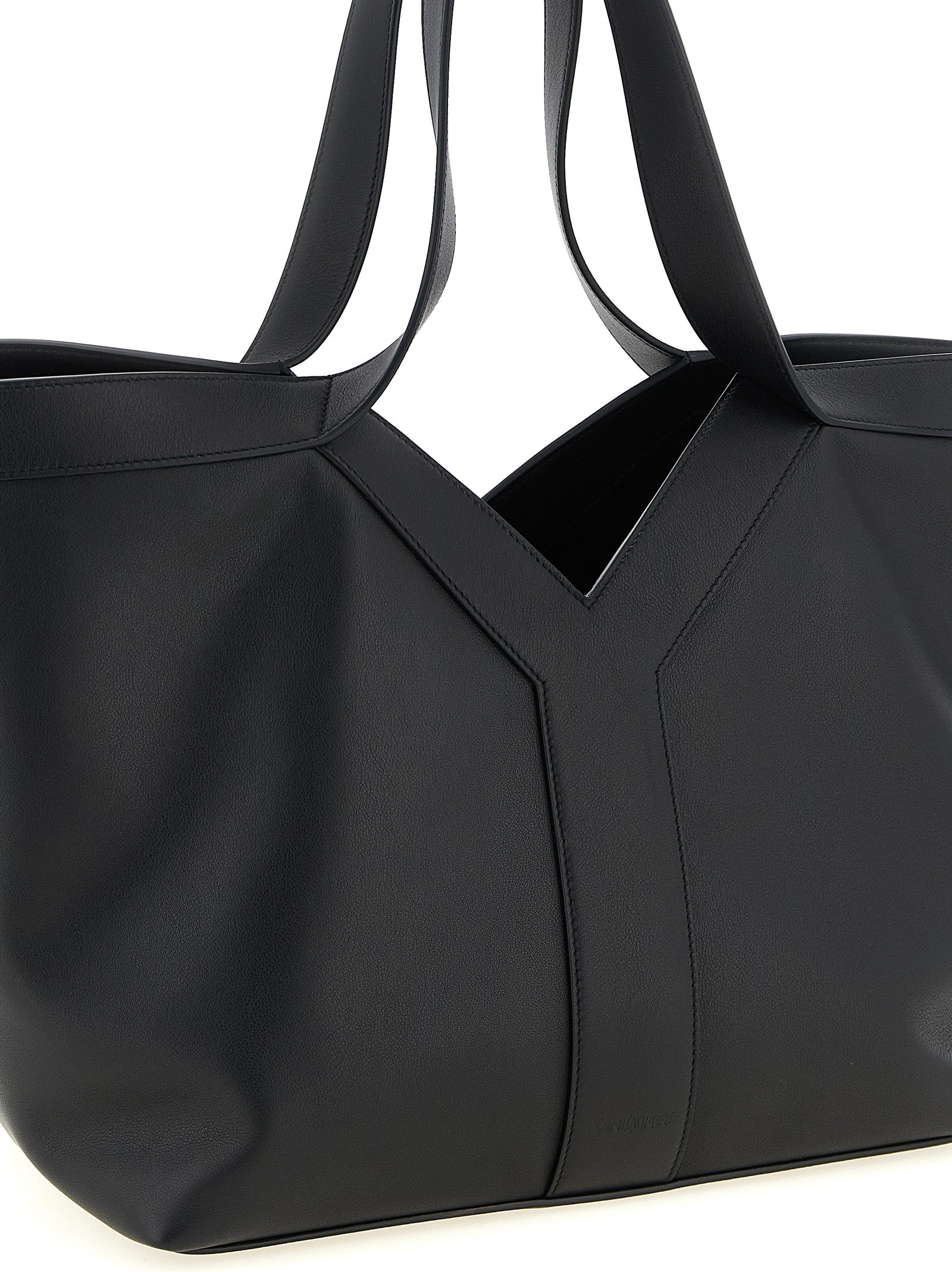 Saint Laurent Black Y Tote Bag Calf Leather