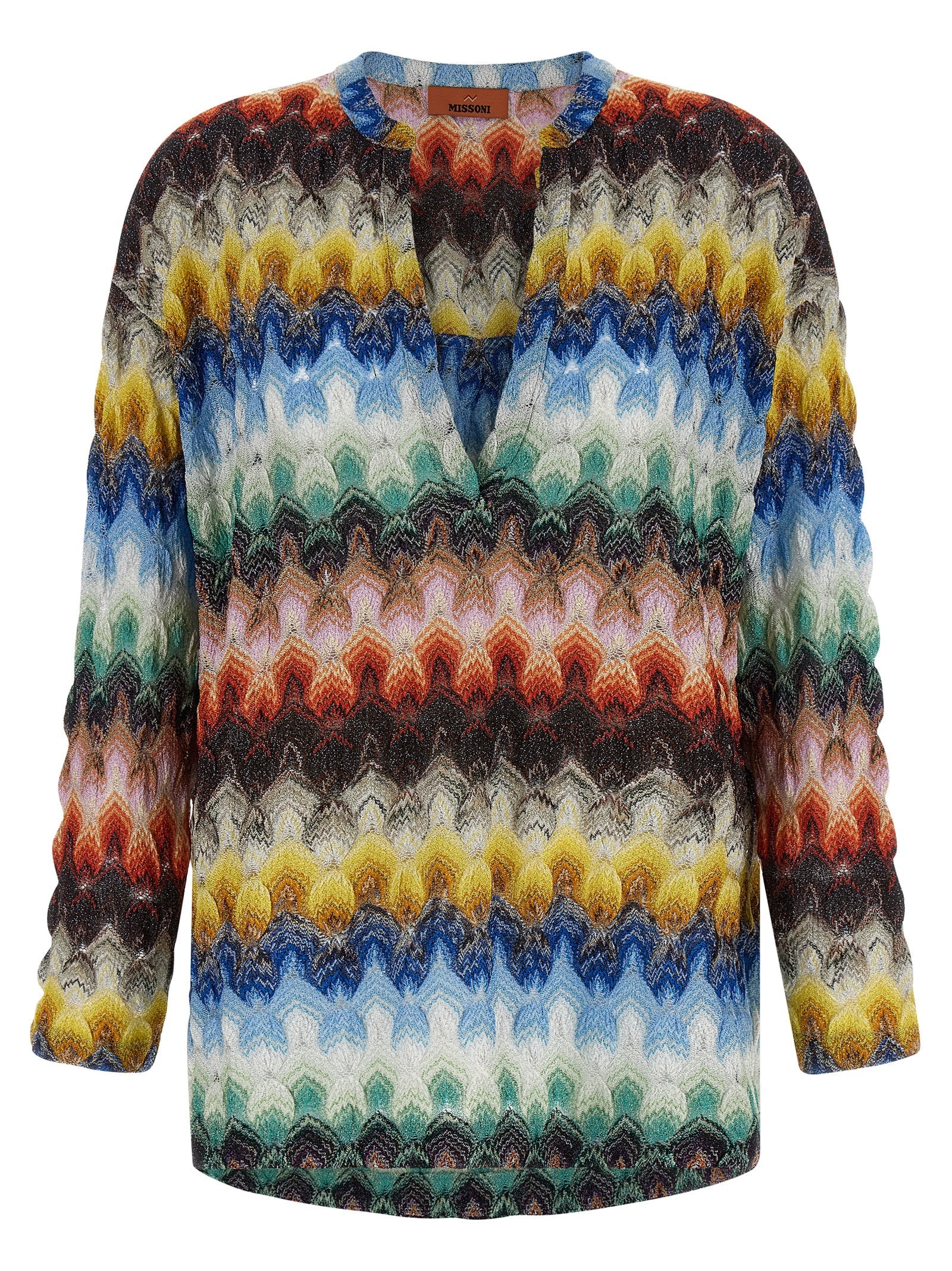 MISSONI Multicolor Viscose Lamé Blouse